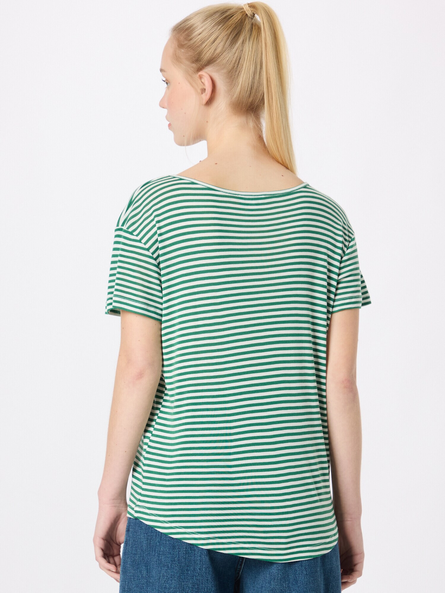 mbym Tricou 'Lucianna' verde / alb - Pled.ro