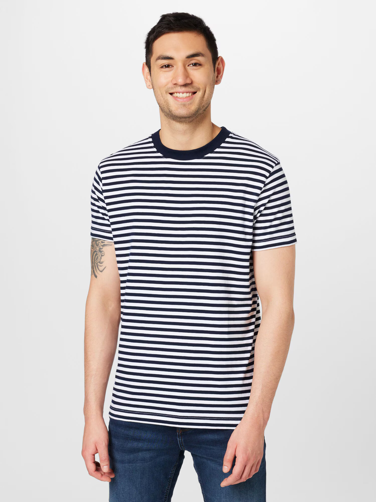 MELAWEAR Tricou 'AVAN' bleumarin / alb - Pled.ro