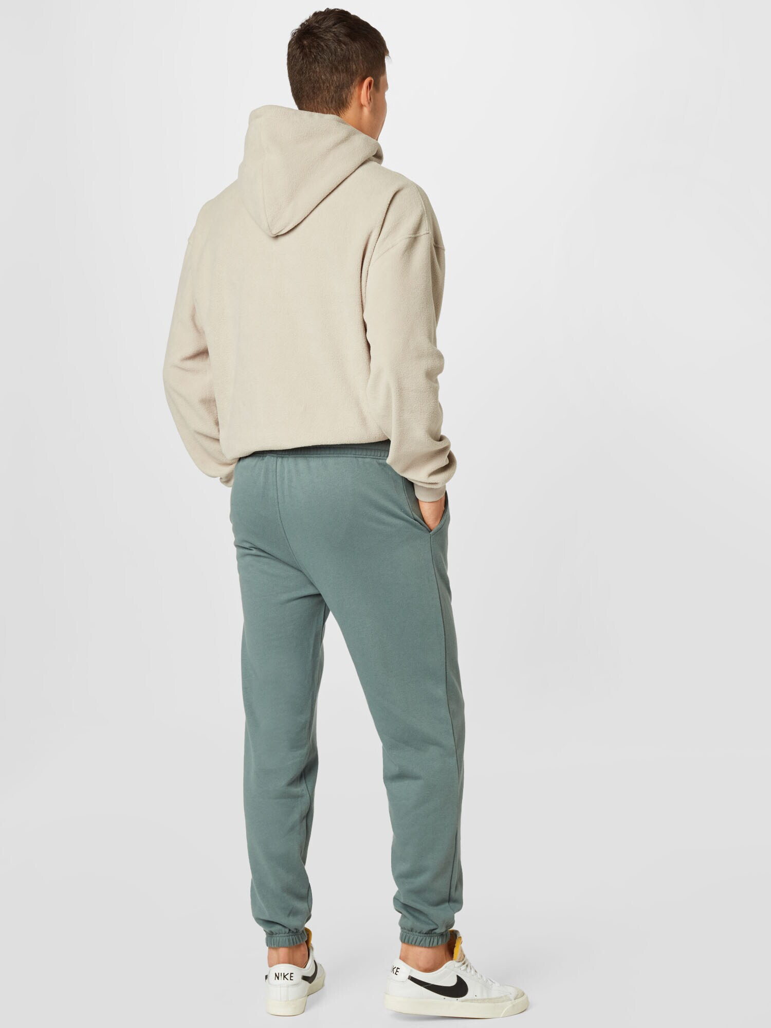 Mennace Pantaloni albastru pastel / alb - Pled.ro