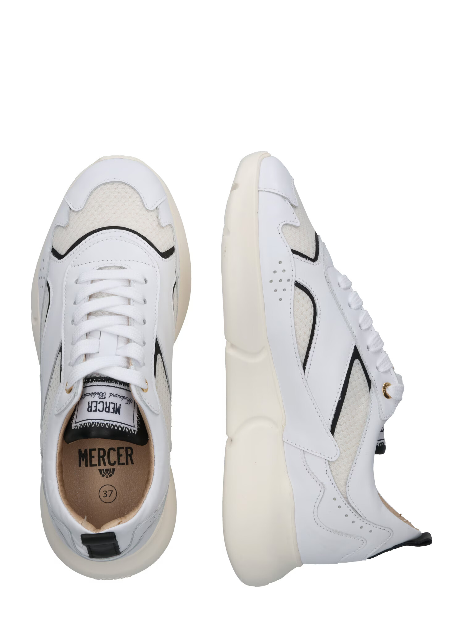 Mercer Amsterdam Sneaker low 'The W3RD' negru / alb / alb murdar - Pled.ro