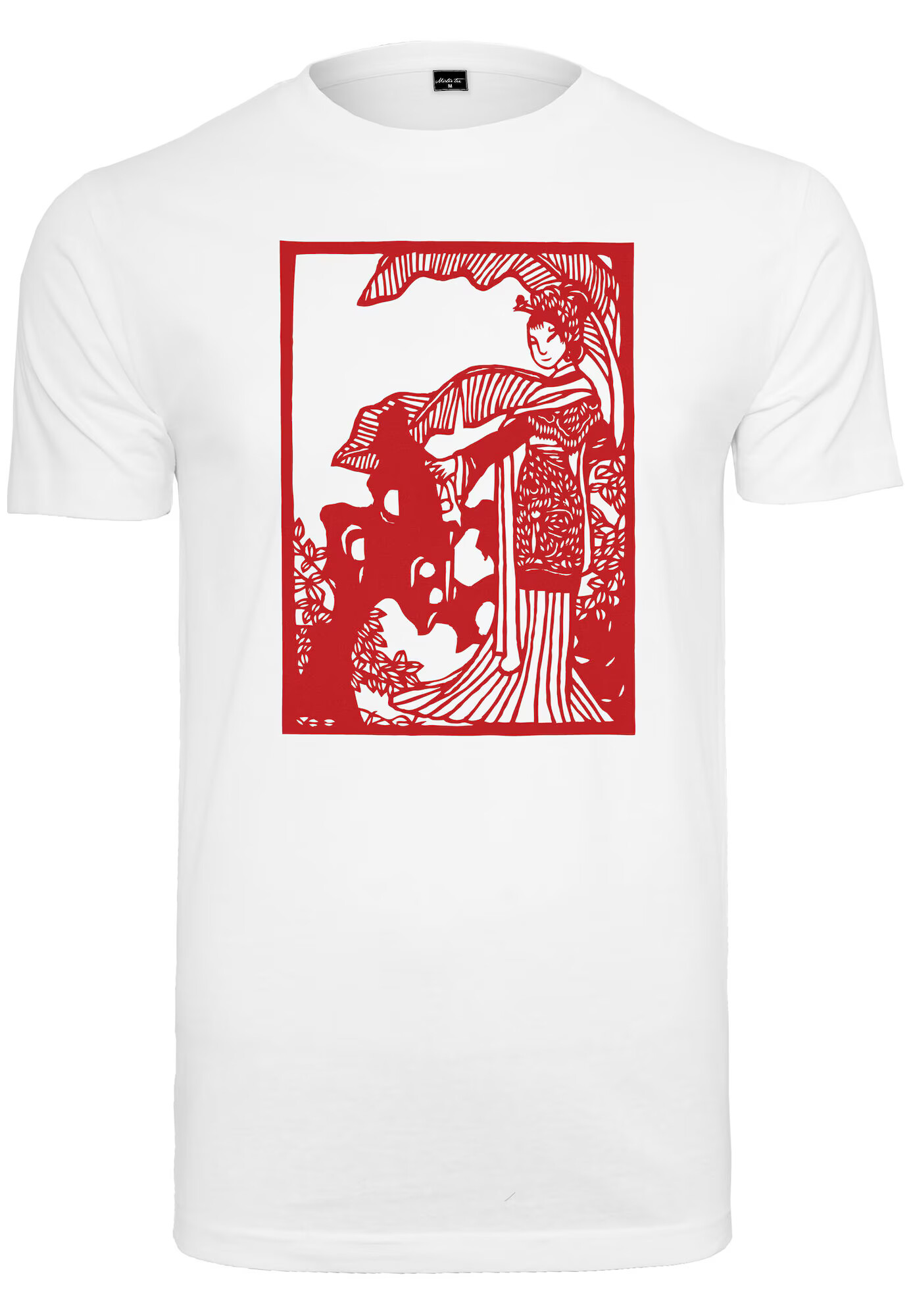 Merchcode Tricou 'Chinese Beauty' roșu / alb - Pled.ro