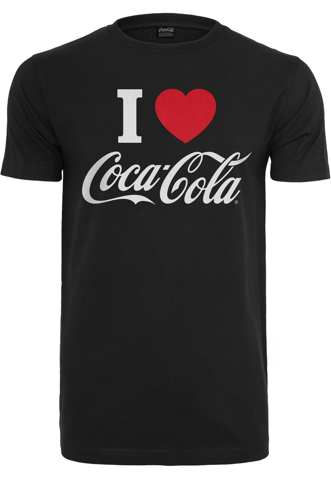 Merchcode Tricou 'Coca Cola I Love Coke' roșu / negru / alb - Pled.ro