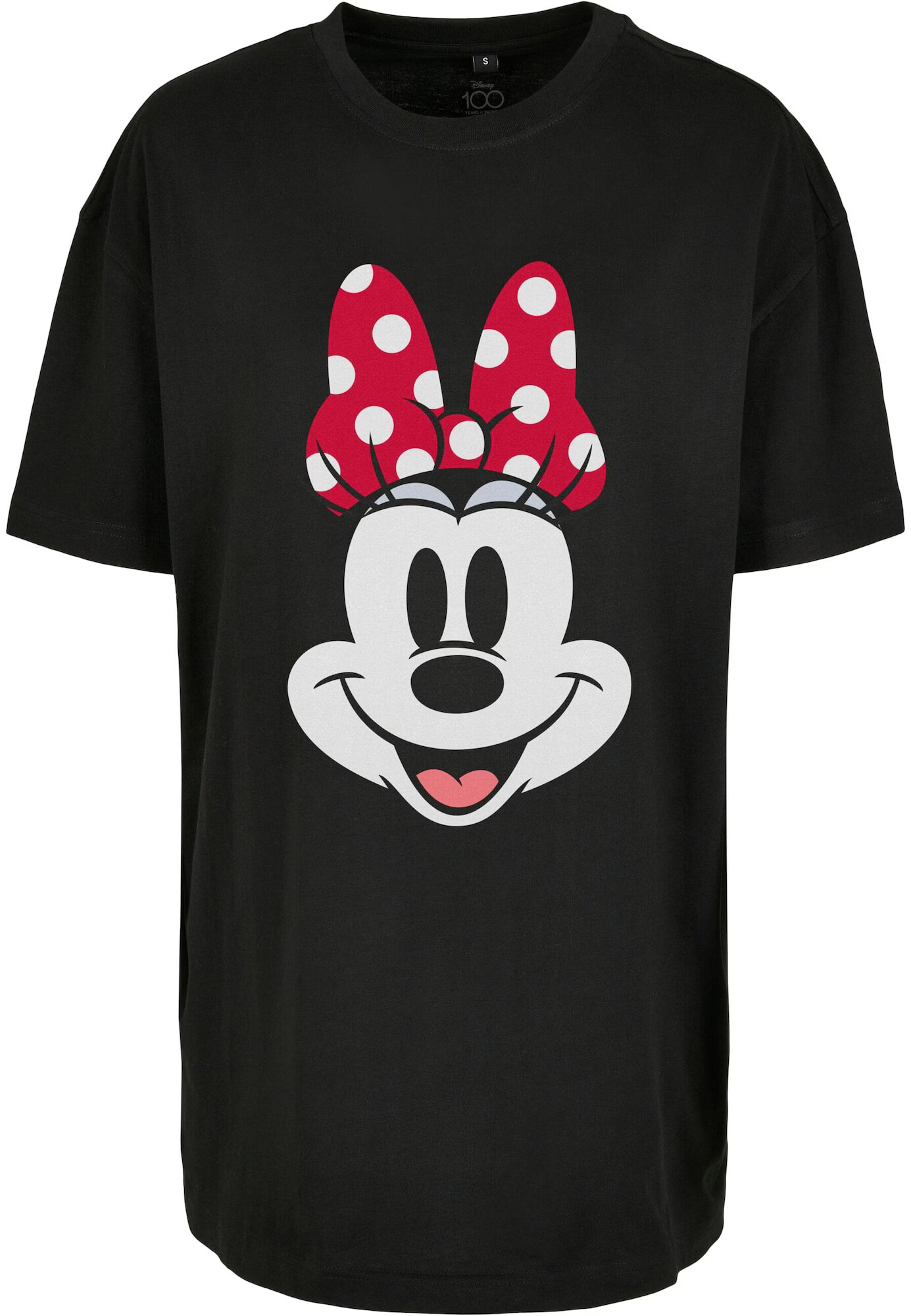 Merchcode Tricou 'Ladies Disney 100 Minnie Smiles' portocaliu somon / roși aprins / negru / alb - Pled.ro