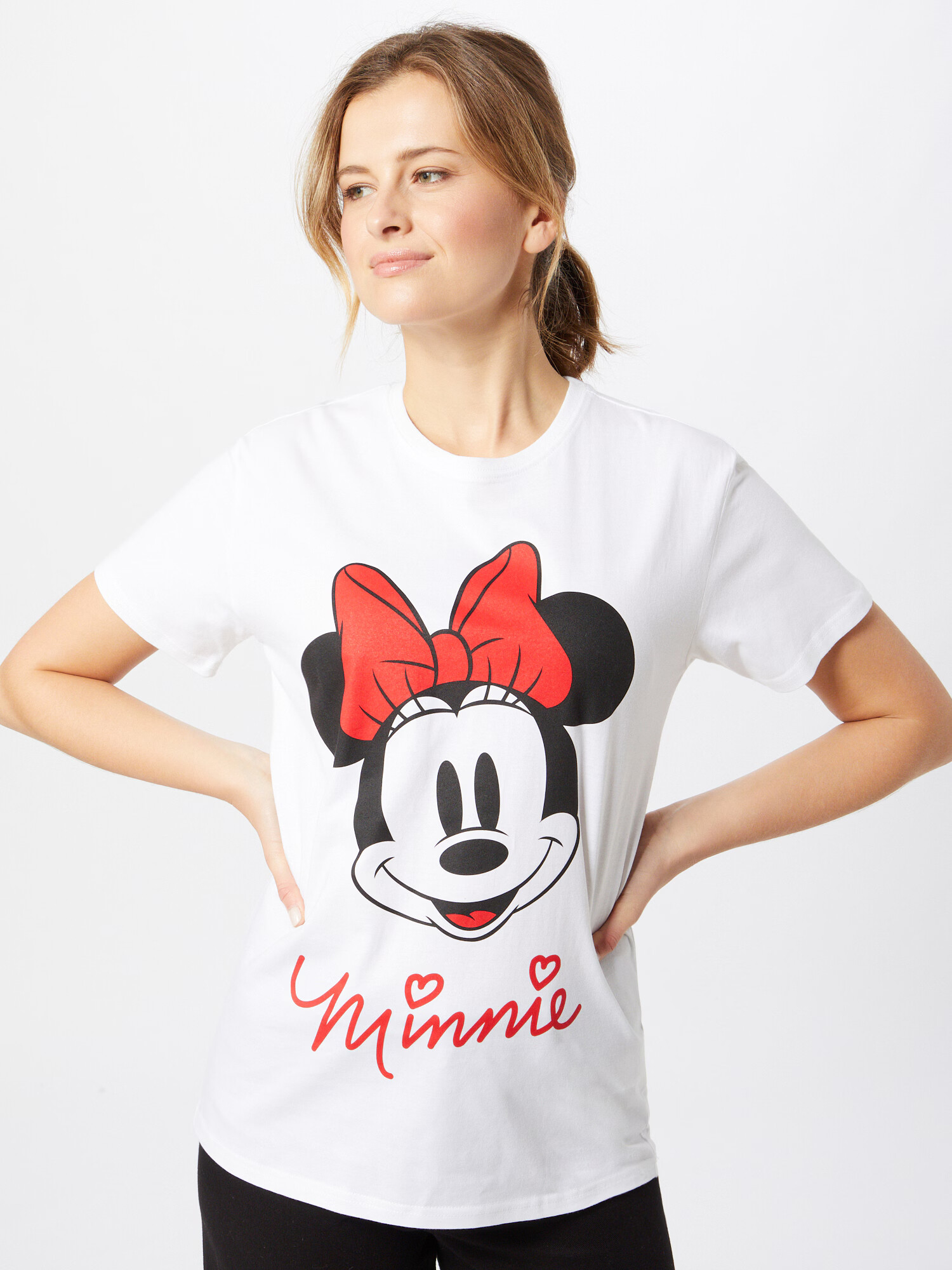 Merchcode Tricou 'Minnie Mouse' roșu vin / roși aprins / negru / alb - Pled.ro