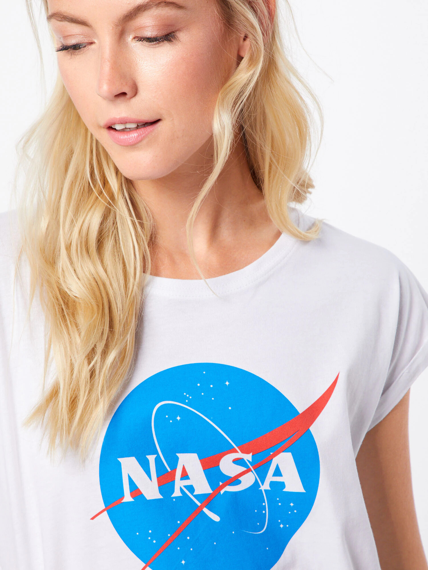 Merchcode Tricou 'Nasa Insignia' albastru / roșu / alb - Pled.ro