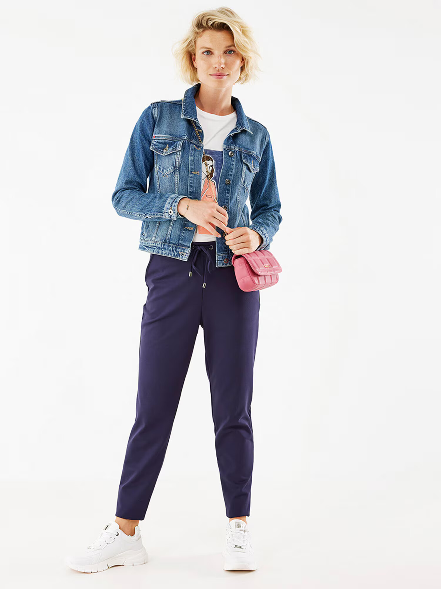 MEXX Pantaloni bleumarin - Pled.ro