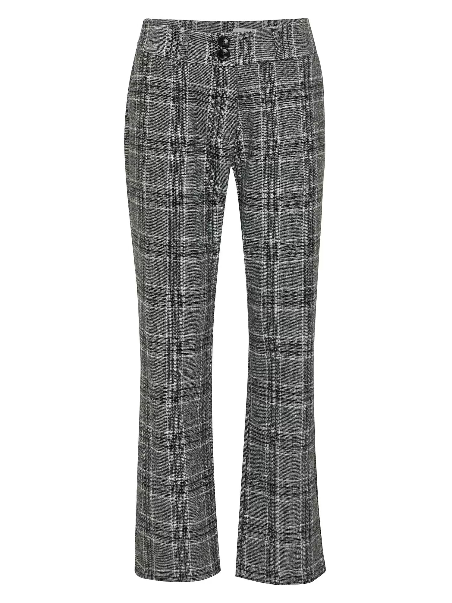 MEXX Pantaloni eleganți gri / negru / alb - Pled.ro