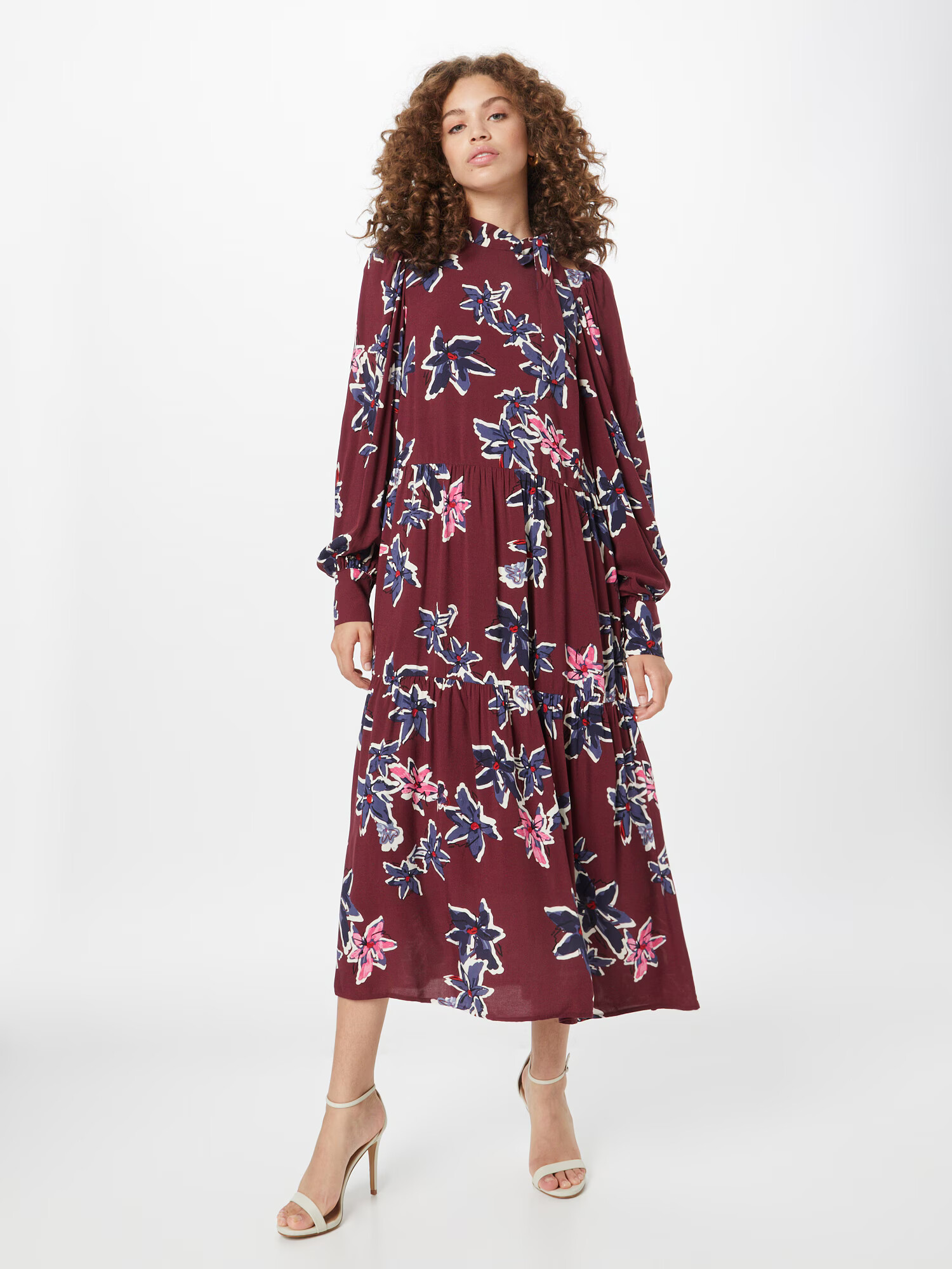 MEXX Rochie roșu burgundy / alb - Pled.ro