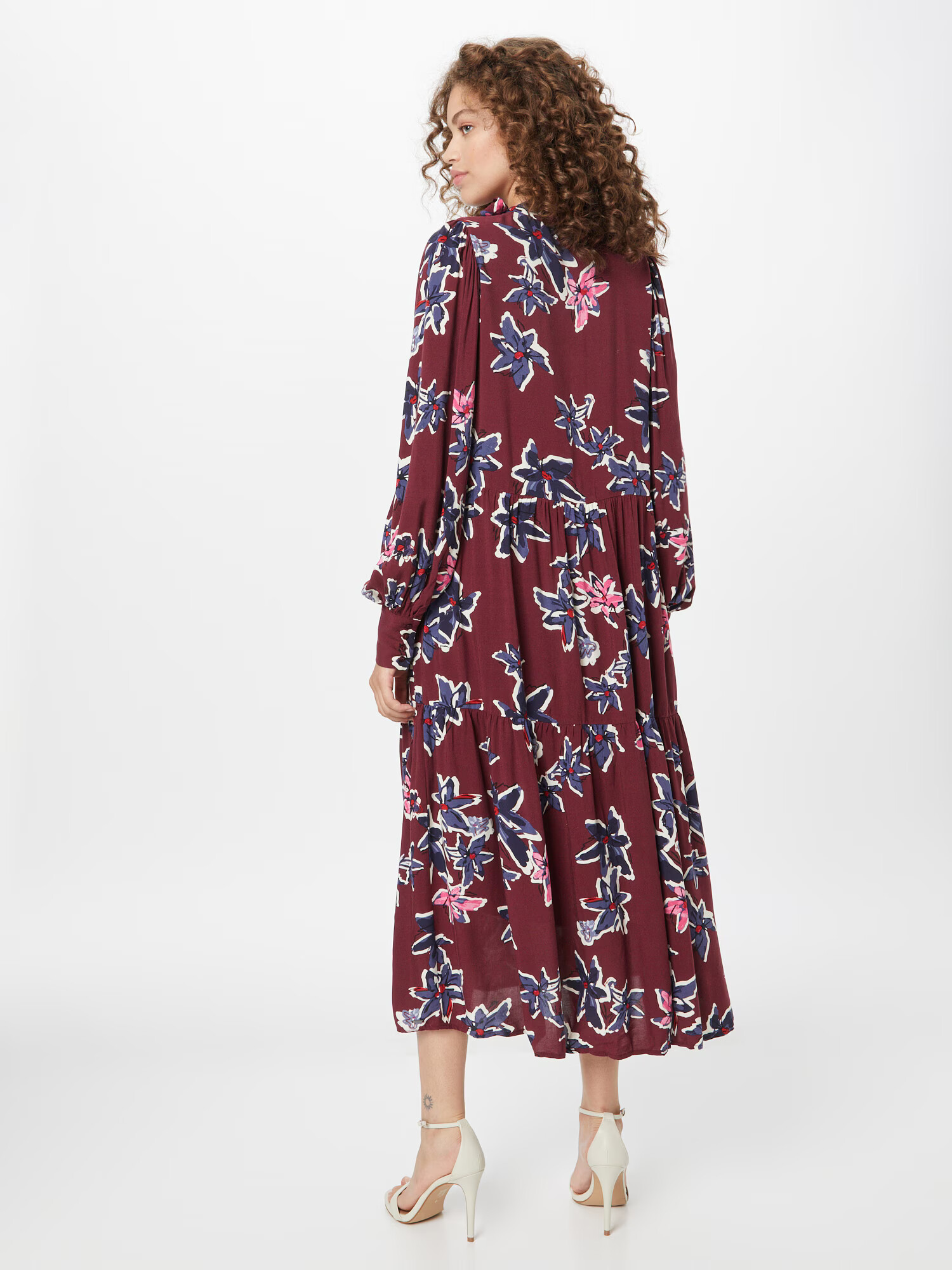 MEXX Rochie roșu burgundy / alb - Pled.ro