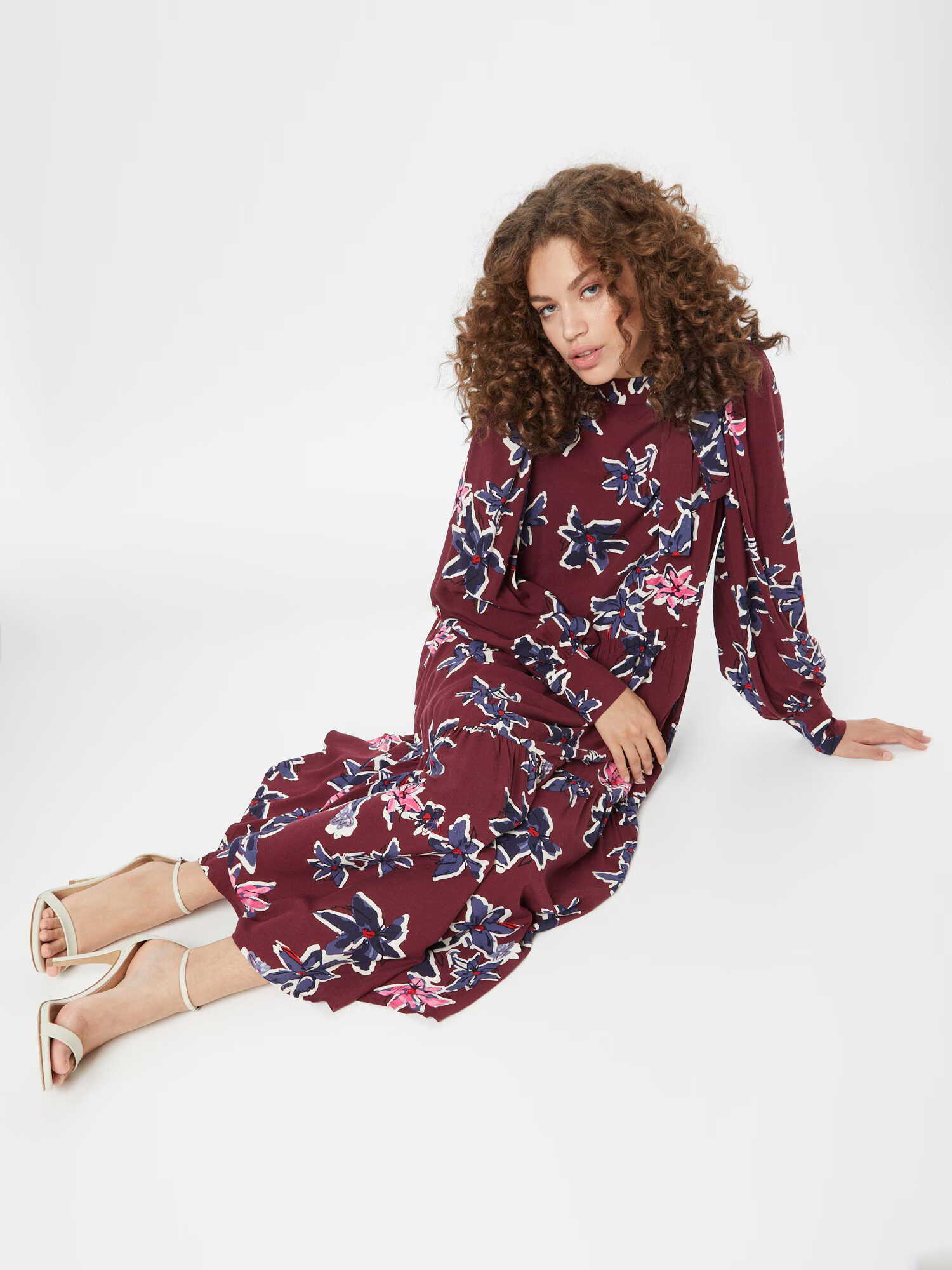 MEXX Rochie roșu burgundy / alb - Pled.ro