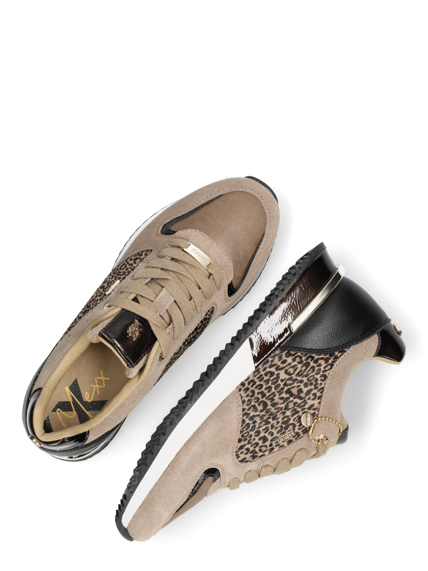 MEXX Sneaker low 'Fleur' auriu / gri taupe / negru - Pled.ro