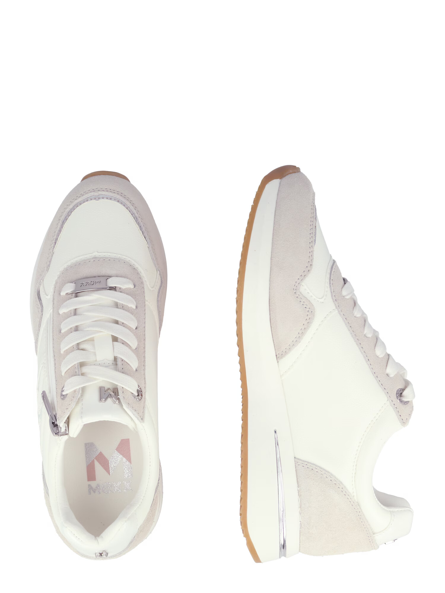 MEXX Sneaker low 'Lenthe' alb kitt / alb - Pled.ro