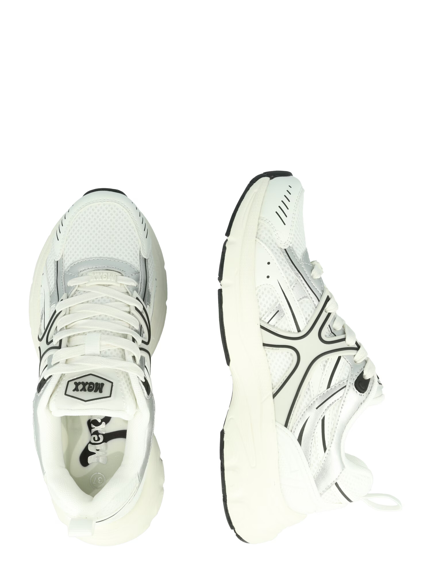 MEXX Sneaker low 'Lilo' negru / argintiu / alb - Pled.ro