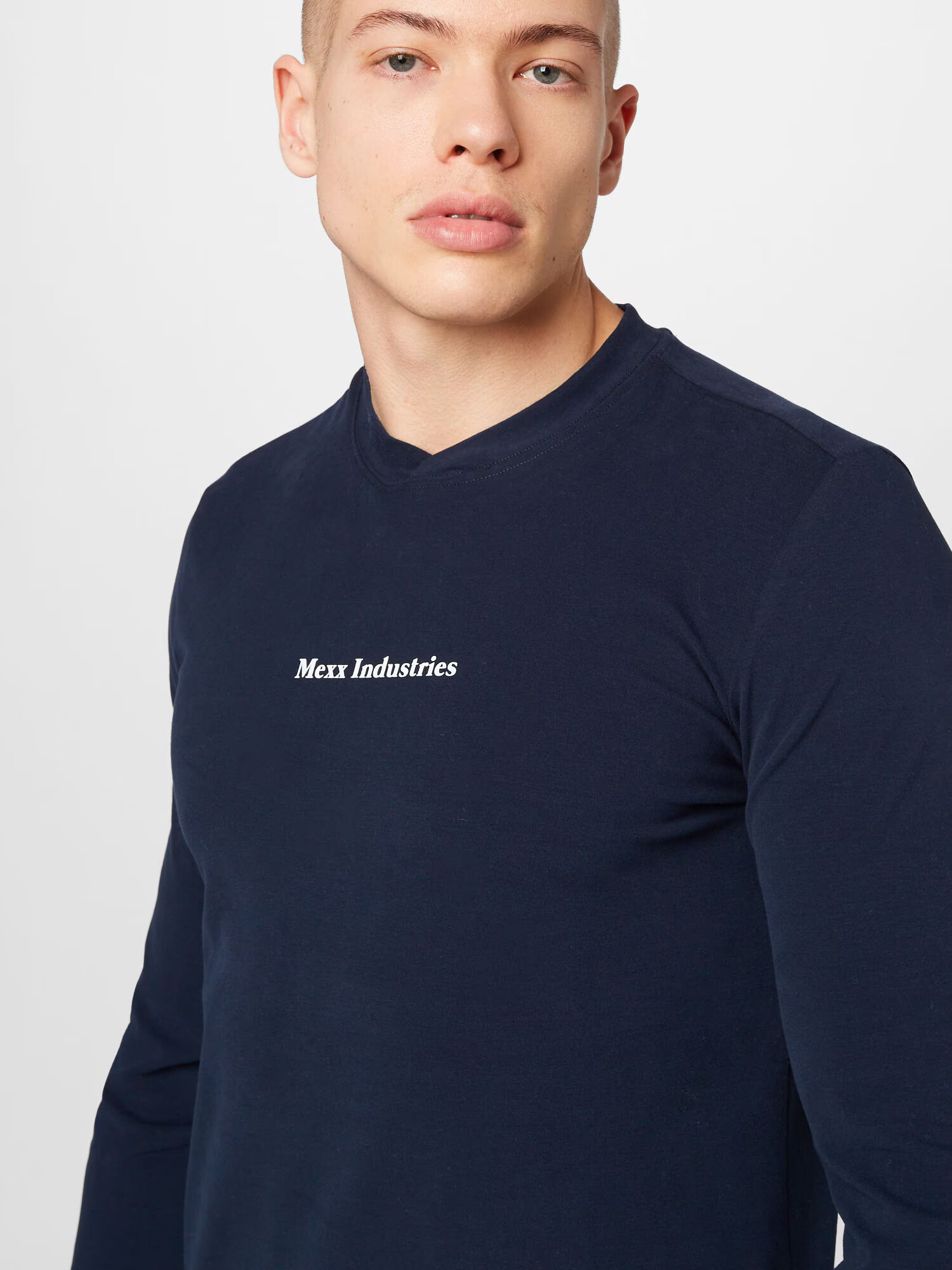 MEXX Tricou albastru noapte / alb - Pled.ro