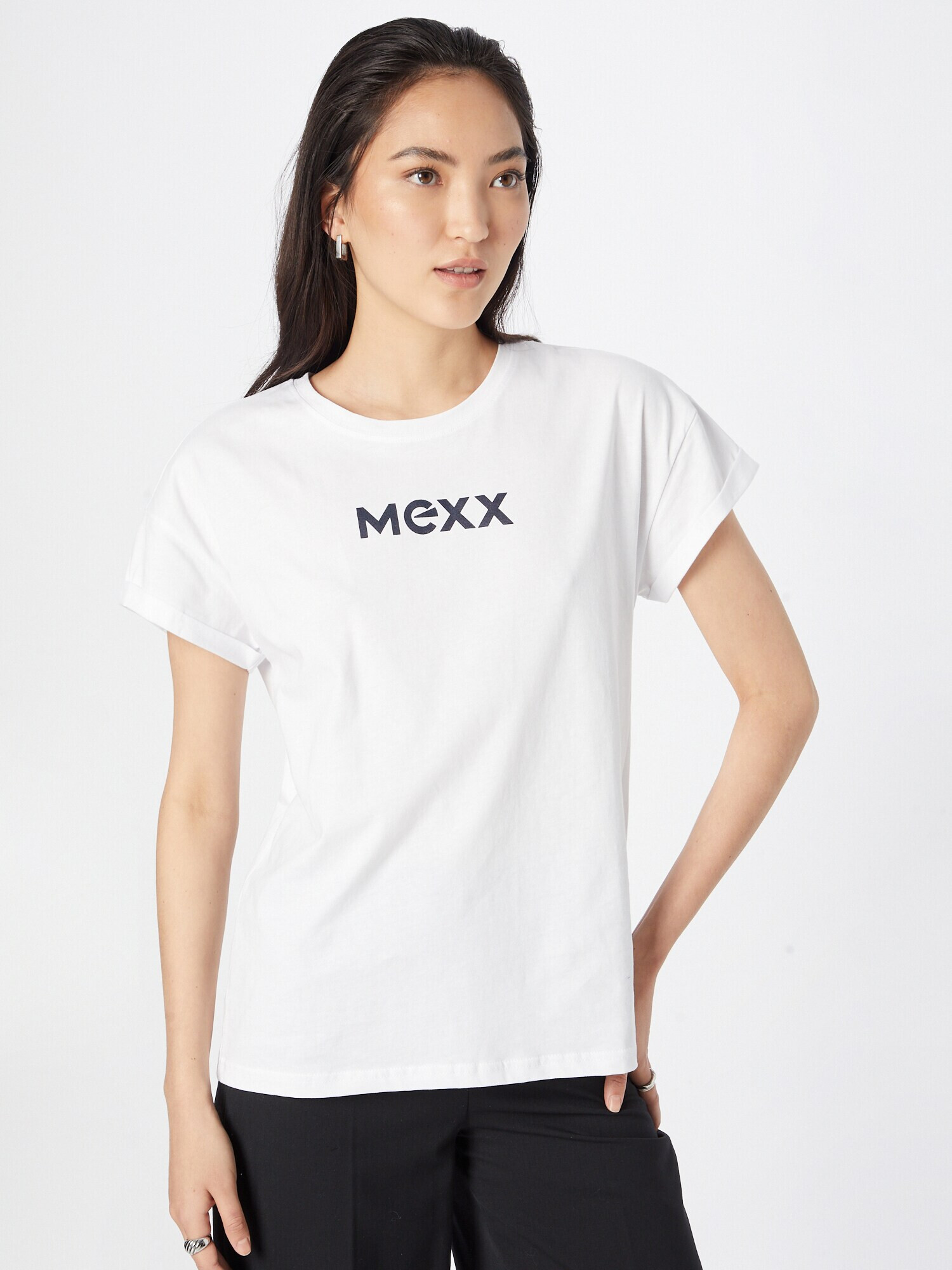 MEXX Tricou 'FAY' bleumarin / alb - Pled.ro