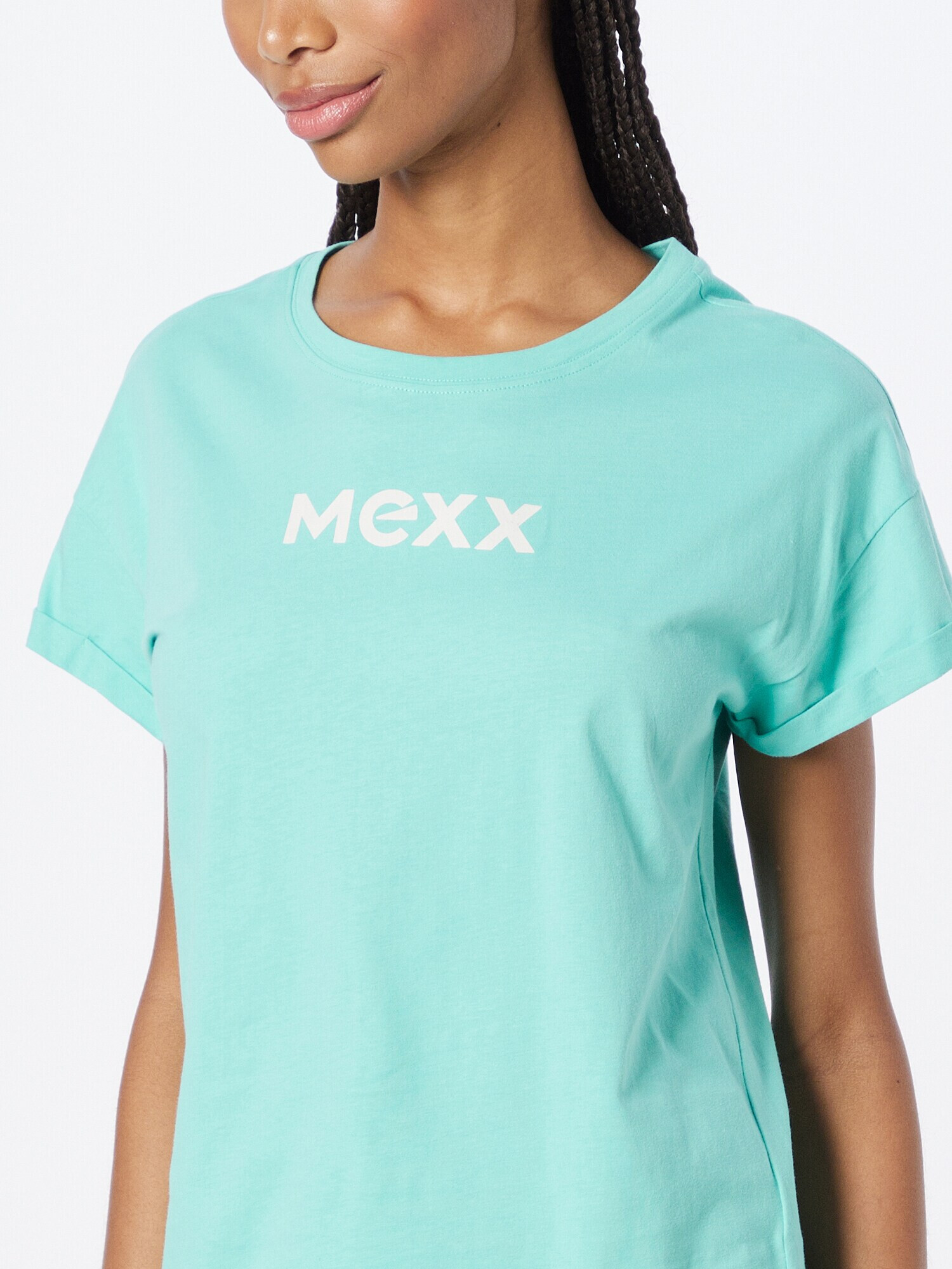 MEXX Tricou 'FAY' verde jad / alb - Pled.ro