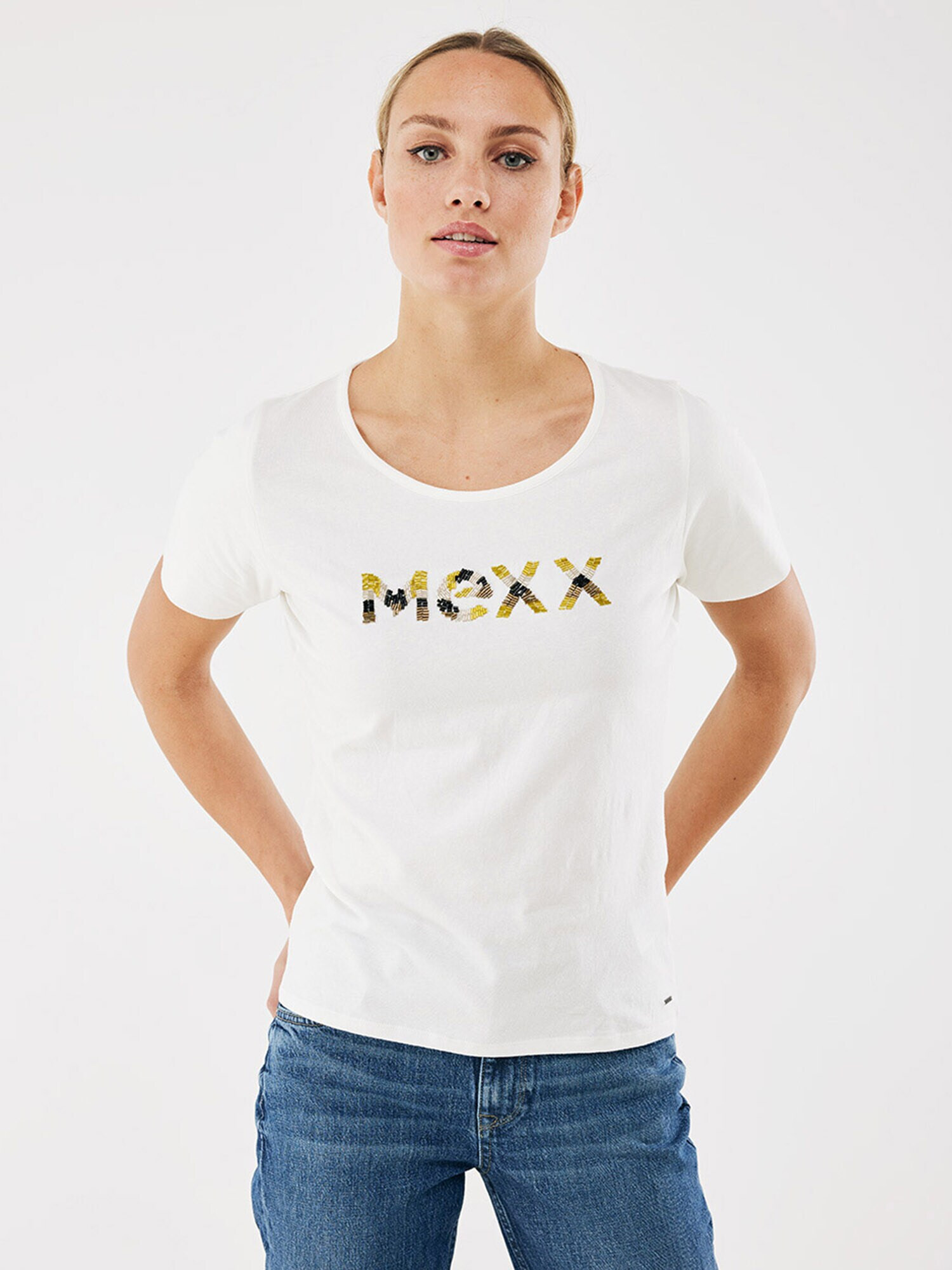 MEXX Tricou maro / galben / negru / alb - Pled.ro