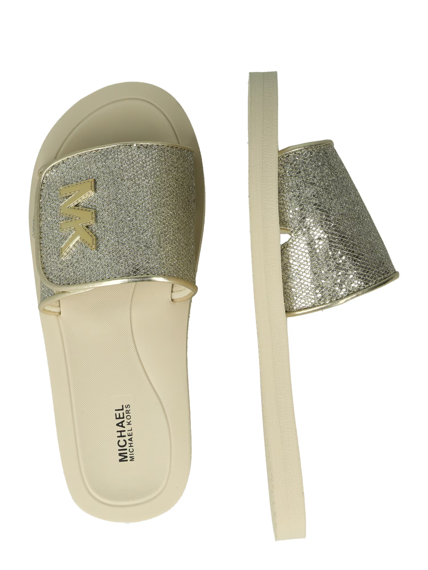 Michael Kors Kids Sandale 'Eli Malissa' crem / auriu / negru / argintiu - Pled.ro