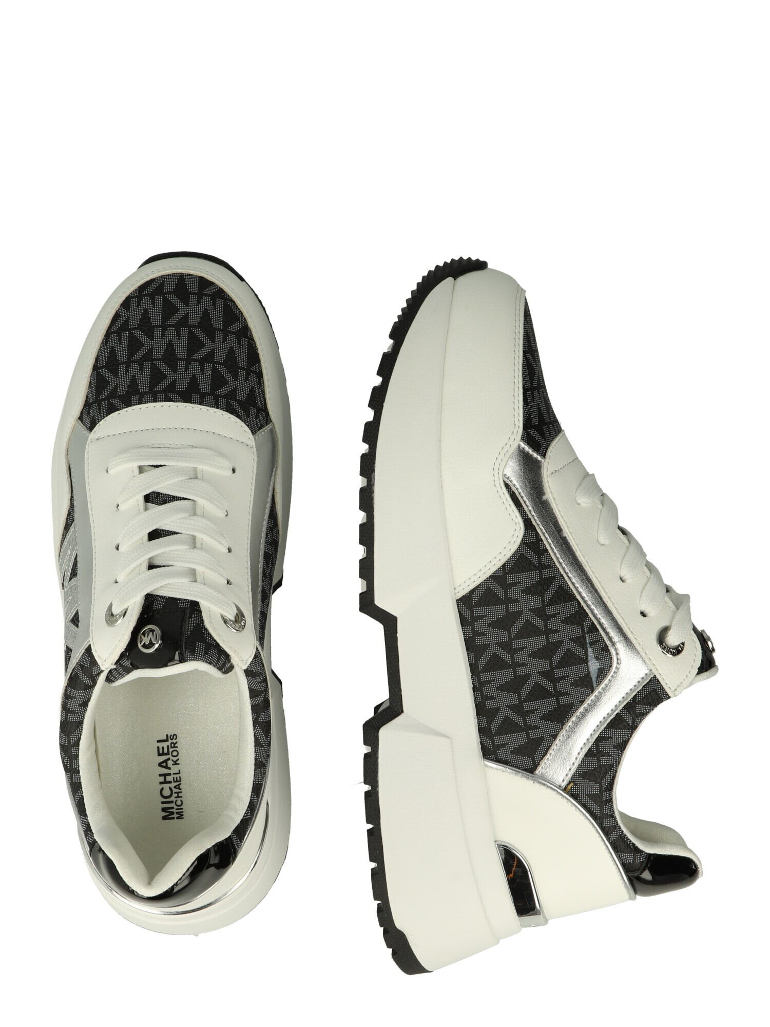 Michael Kors Kids Sneaker 'Cosmo Maddy' negru / argintiu / alb - Pled.ro