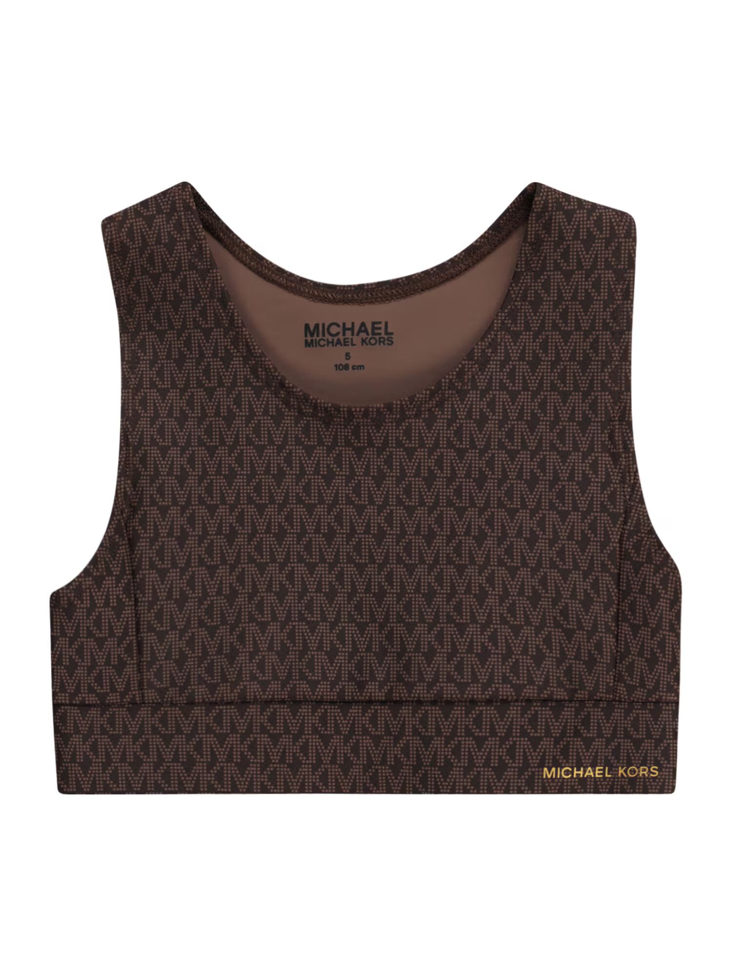 Michael Kors Kids Top maro deschis / maro închis / galben citron - Pled.ro