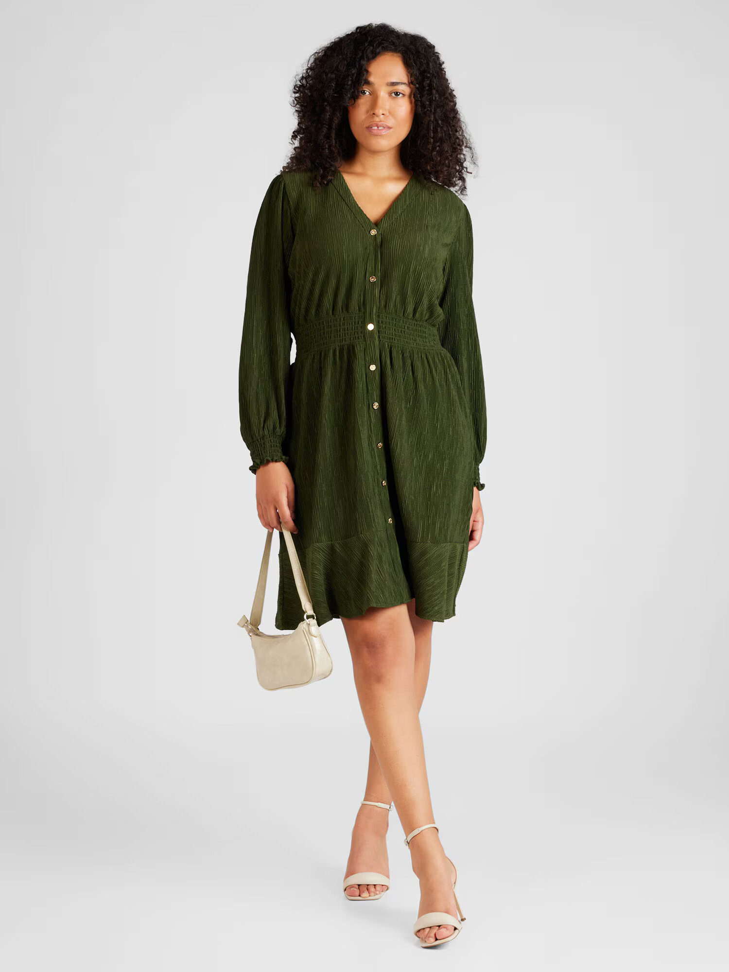 Michael Kors Plus Rochie tip bluză verde închis - Pled.ro