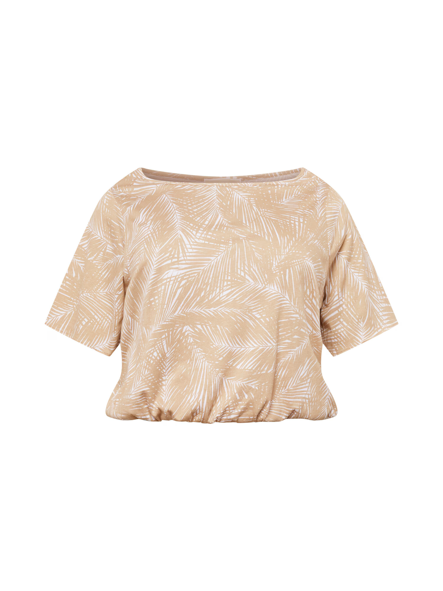 Michael Kors Plus Tricou 'PALM' nisipiu / alb - Pled.ro