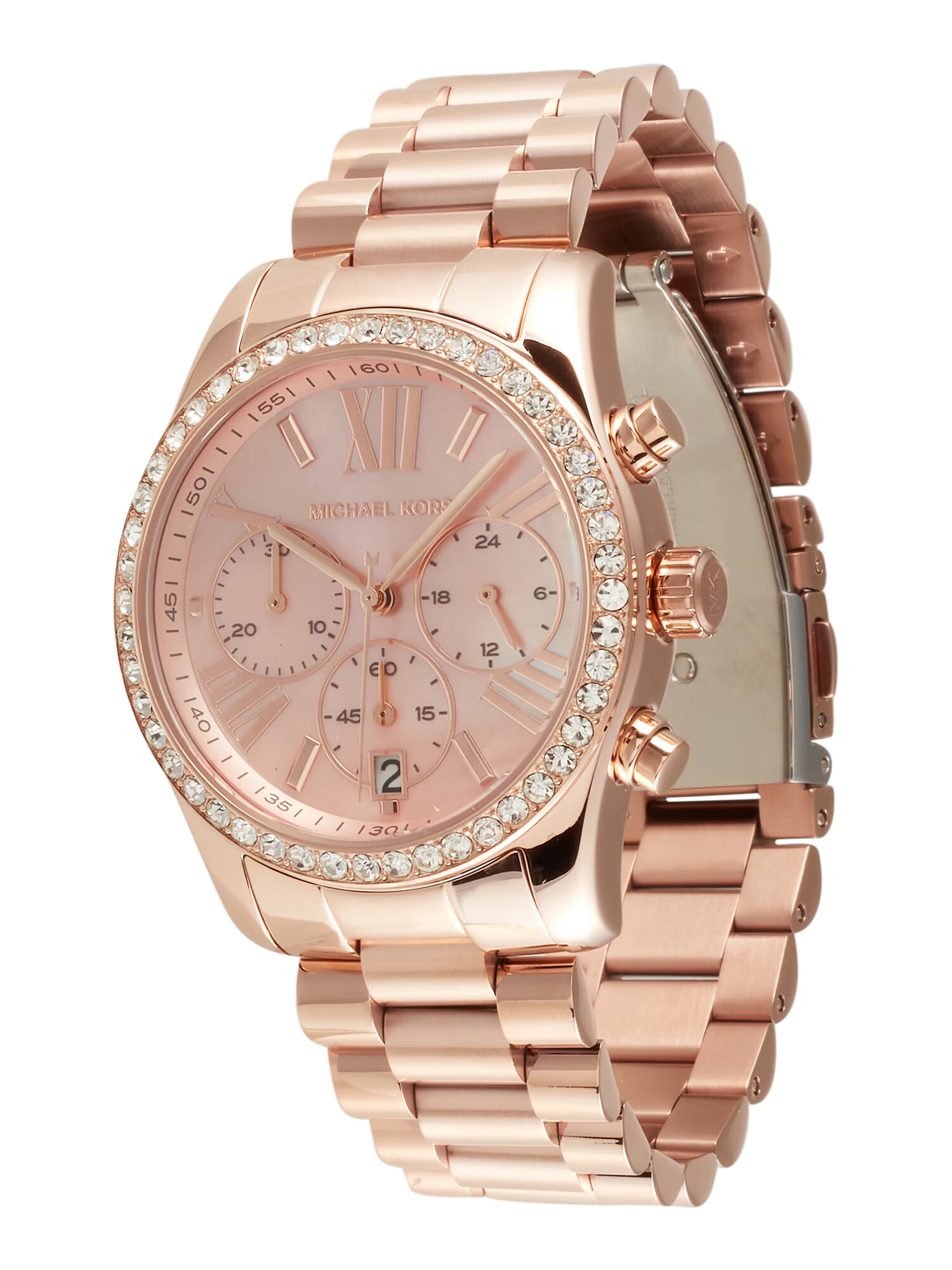 MICHAEL Michael Kors Ceas analogic 'Lexington' auriu - roz / transparent - Pled.ro