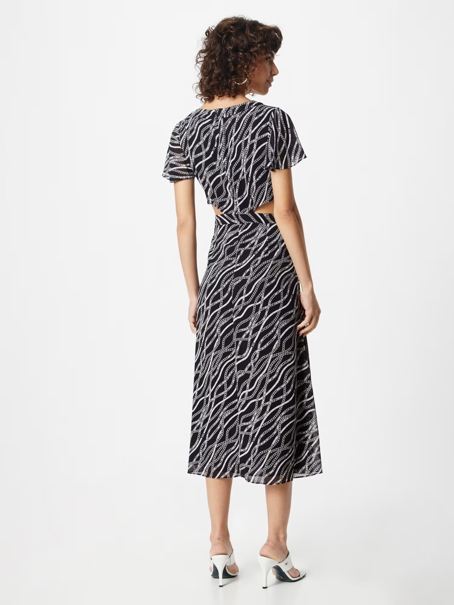 MICHAEL Michael Kors Rochie 'CHAIN' negru / alb - Pled.ro