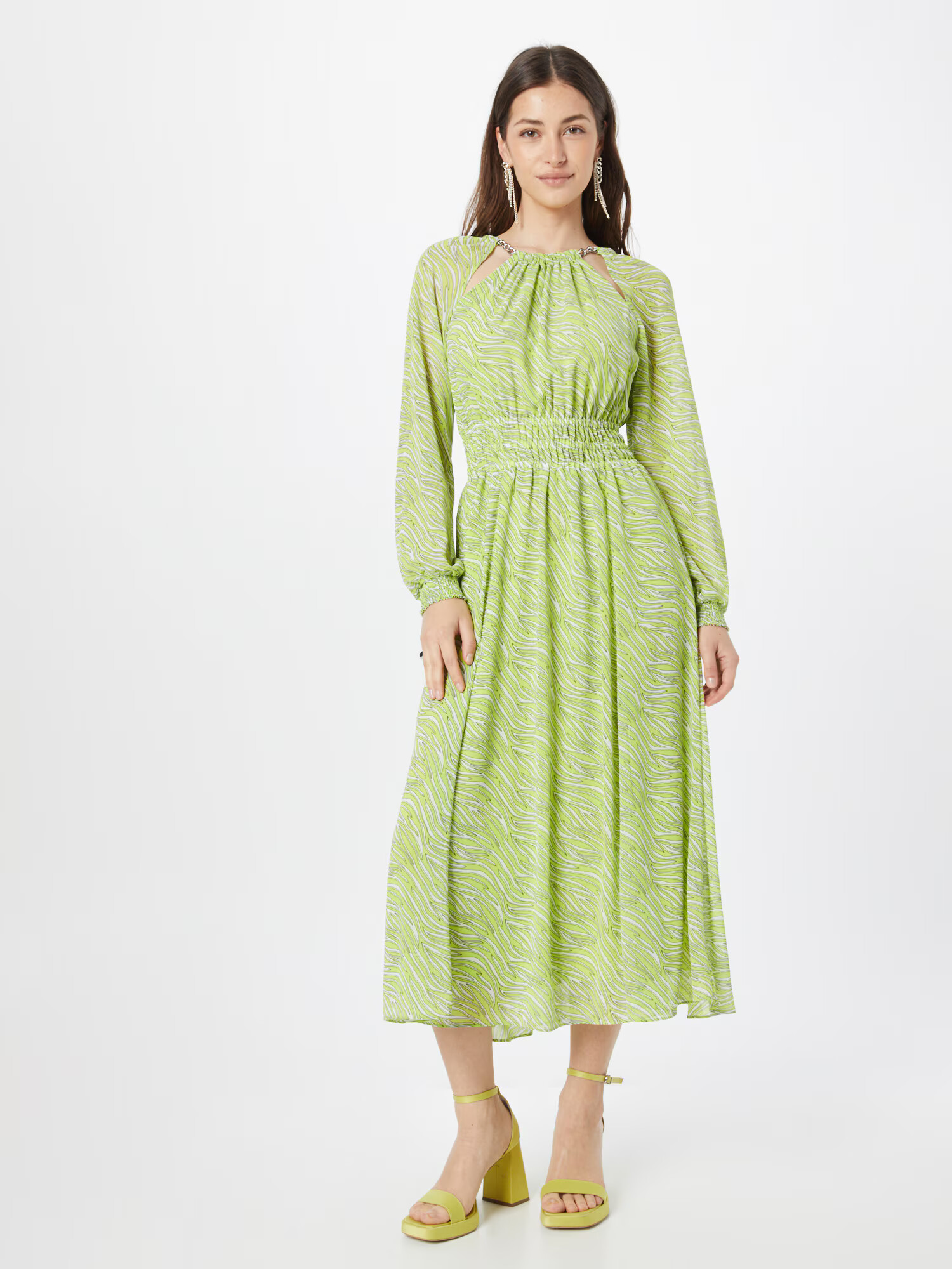 MICHAEL Michael Kors Rochie gri închis / verde / alb - Pled.ro