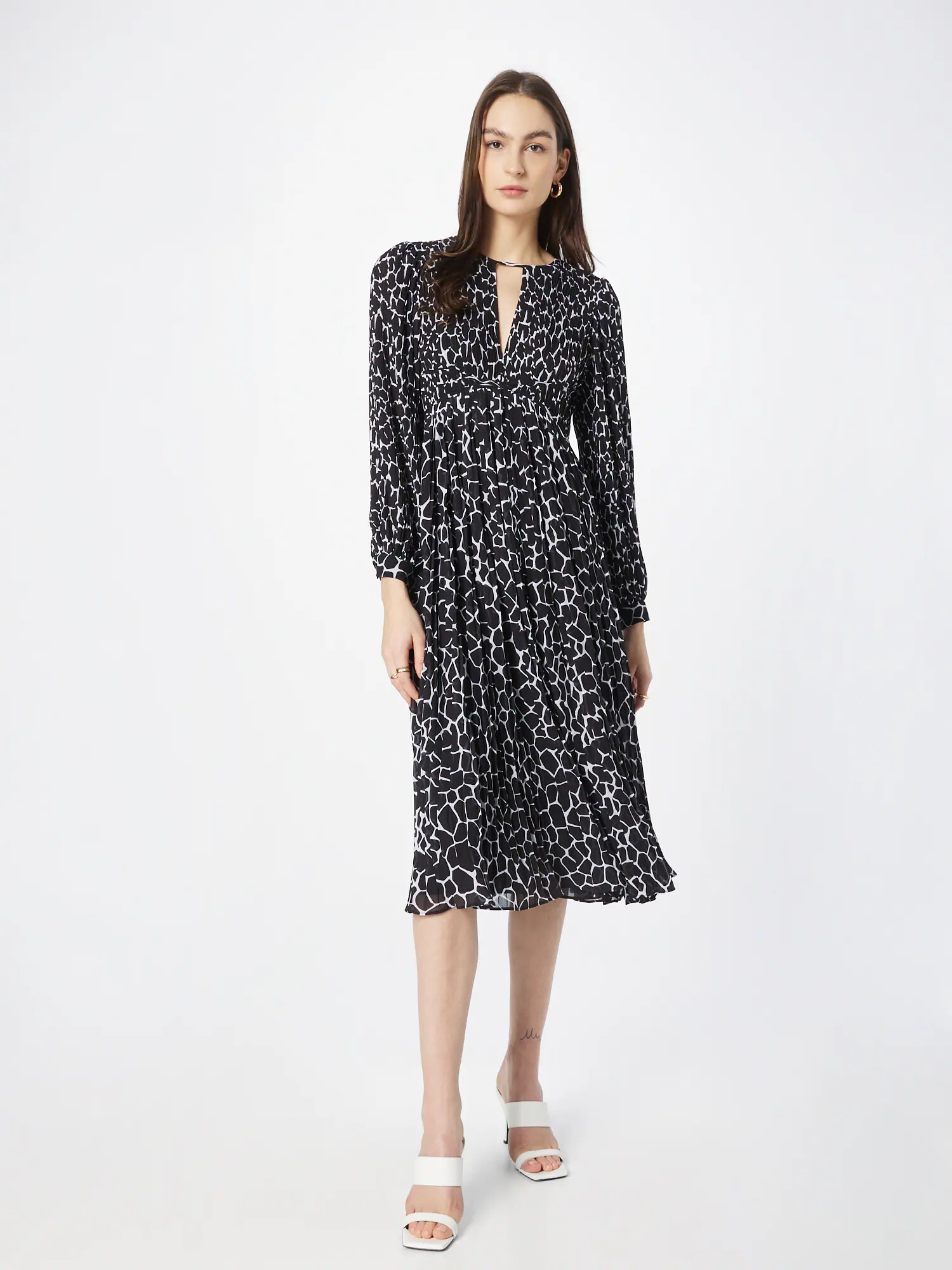 MICHAEL Michael Kors Rochie negru / alb - Pled.ro