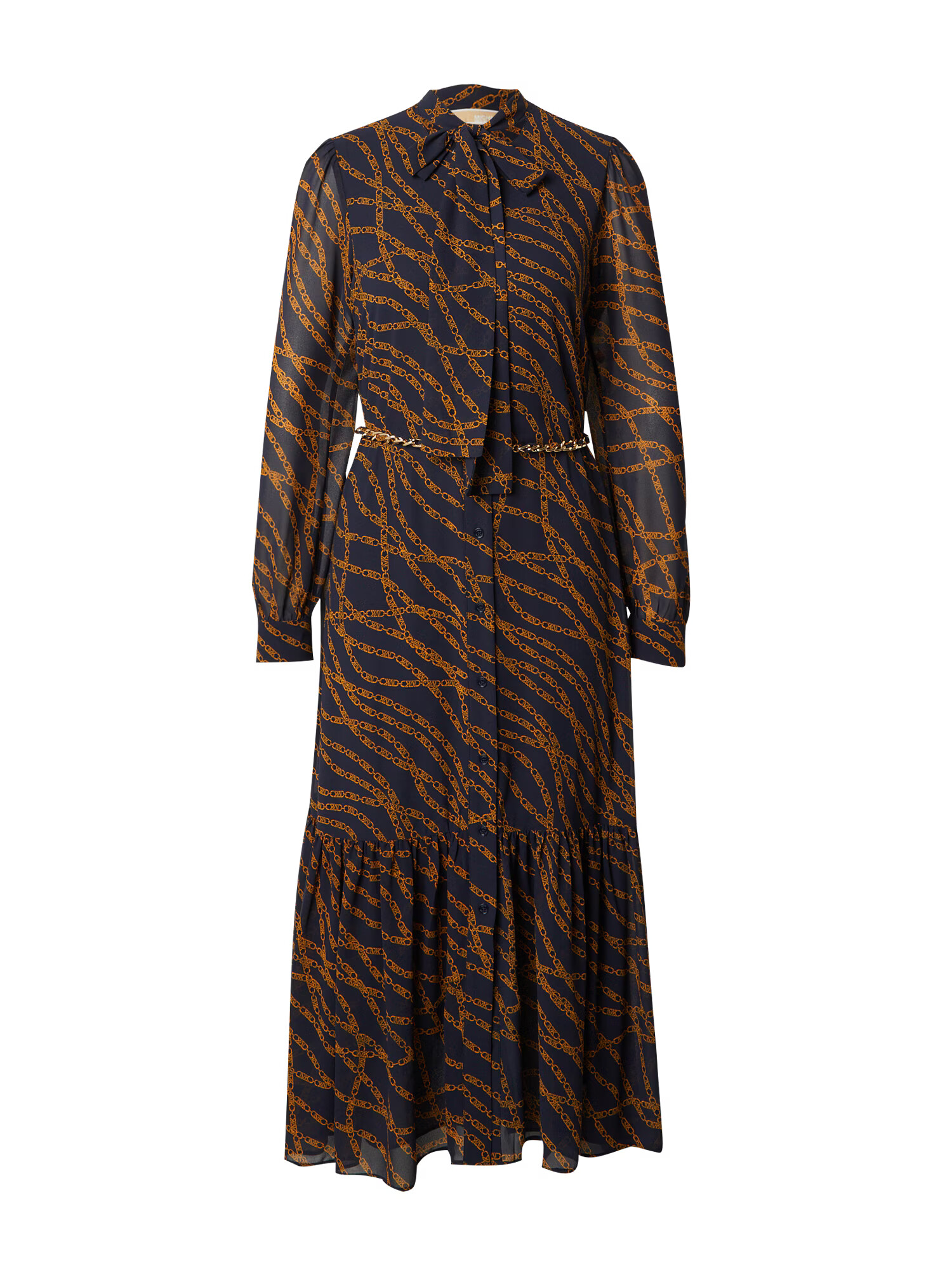 MICHAEL Michael Kors Rochie tip bluză bleumarin / maro caramel - Pled.ro