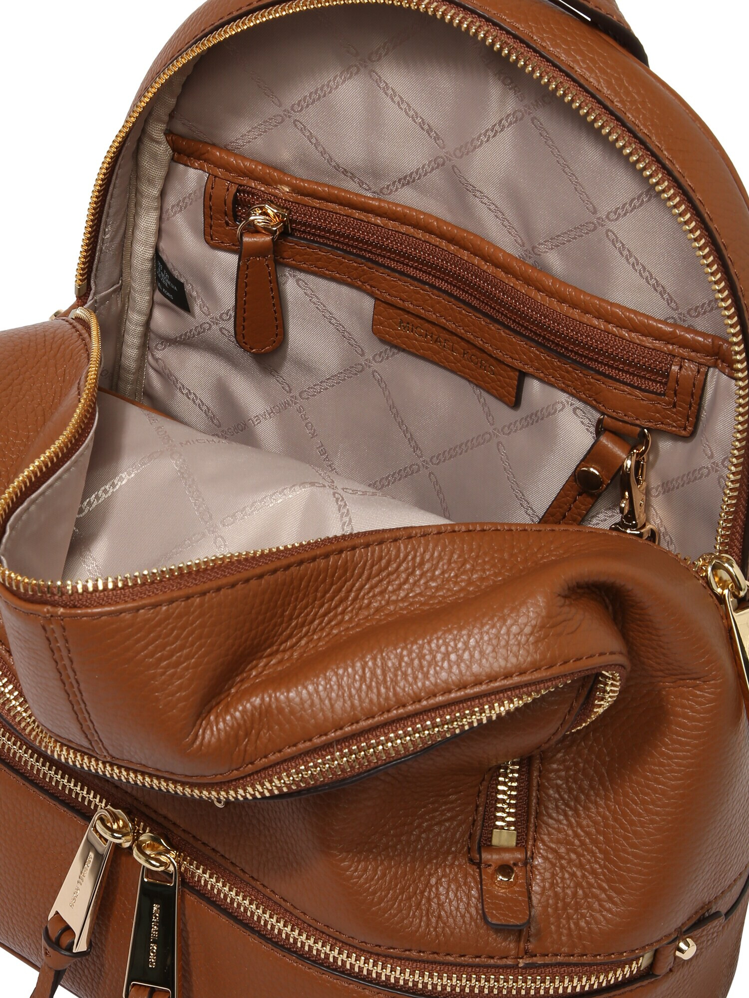 MICHAEL Michael Kors Rucsac maro caramel / auriu - Pled.ro