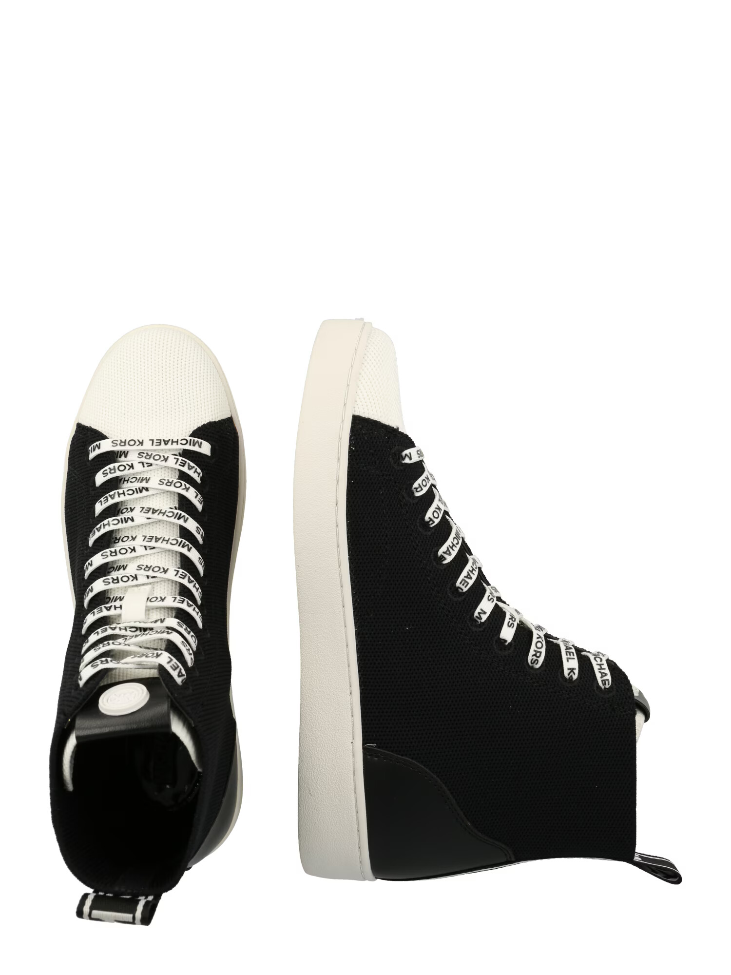 MICHAEL Michael Kors Sneaker înalt 'EDIE' negru / alb - Pled.ro