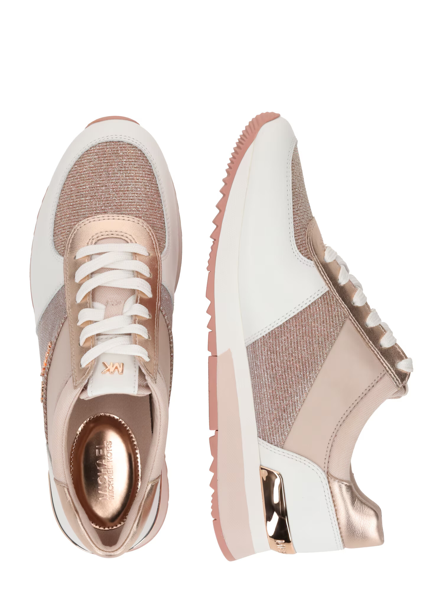 MICHAEL Michael Kors Sneaker low 'ALLIE' auriu / auriu - roz / roz pudră / alb murdar - Pled.ro