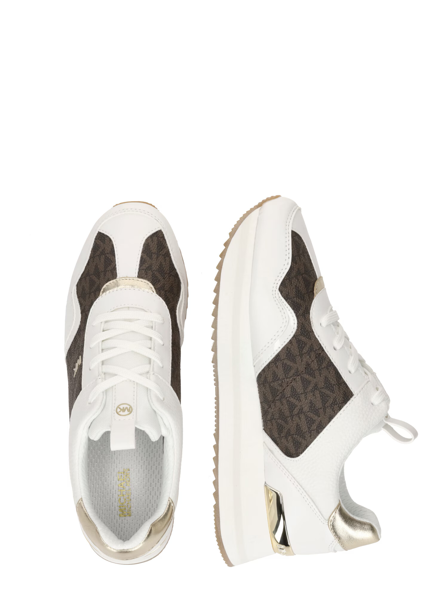 MICHAEL Michael Kors Sneaker low 'RAINA' maro / auriu / alb - Pled.ro