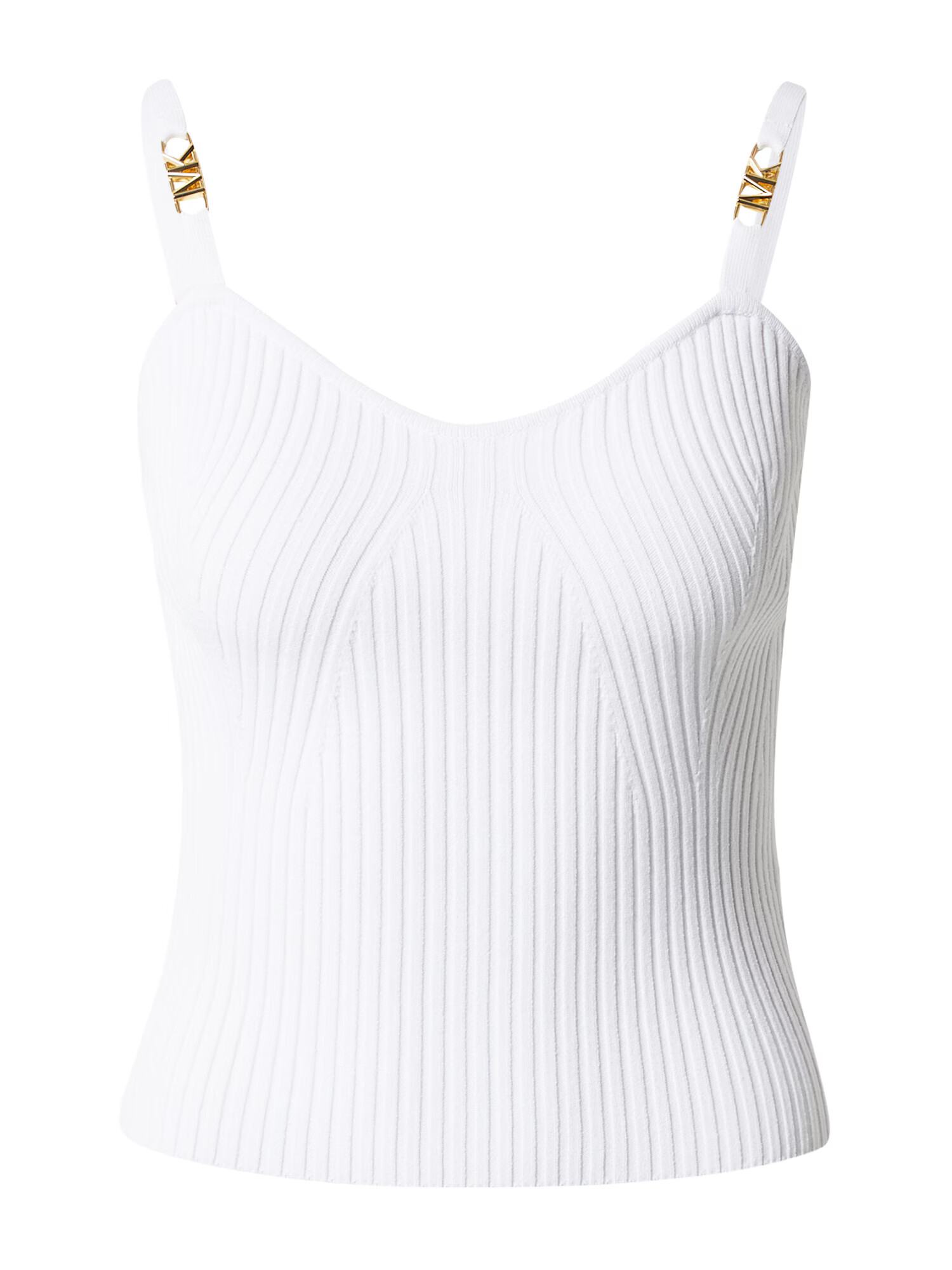 MICHAEL Michael Kors Top brodat auriu / alb - Pled.ro