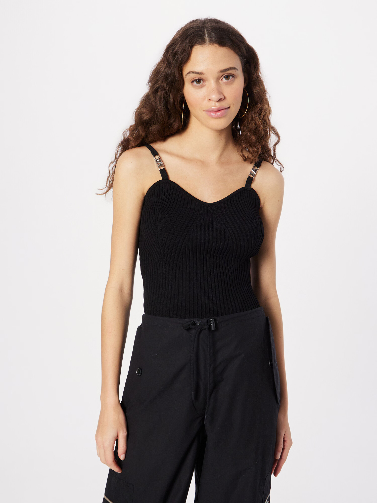 MICHAEL Michael Kors Top brodat negru - Pled.ro