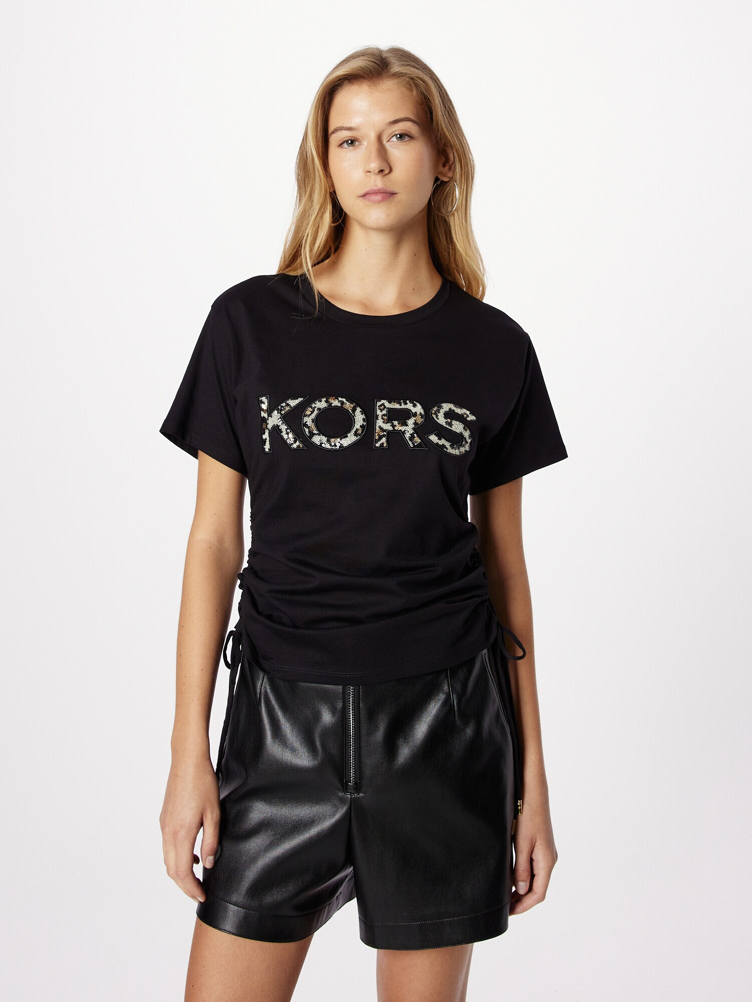 MICHAEL Michael Kors Tricou verde / negru - Pled.ro