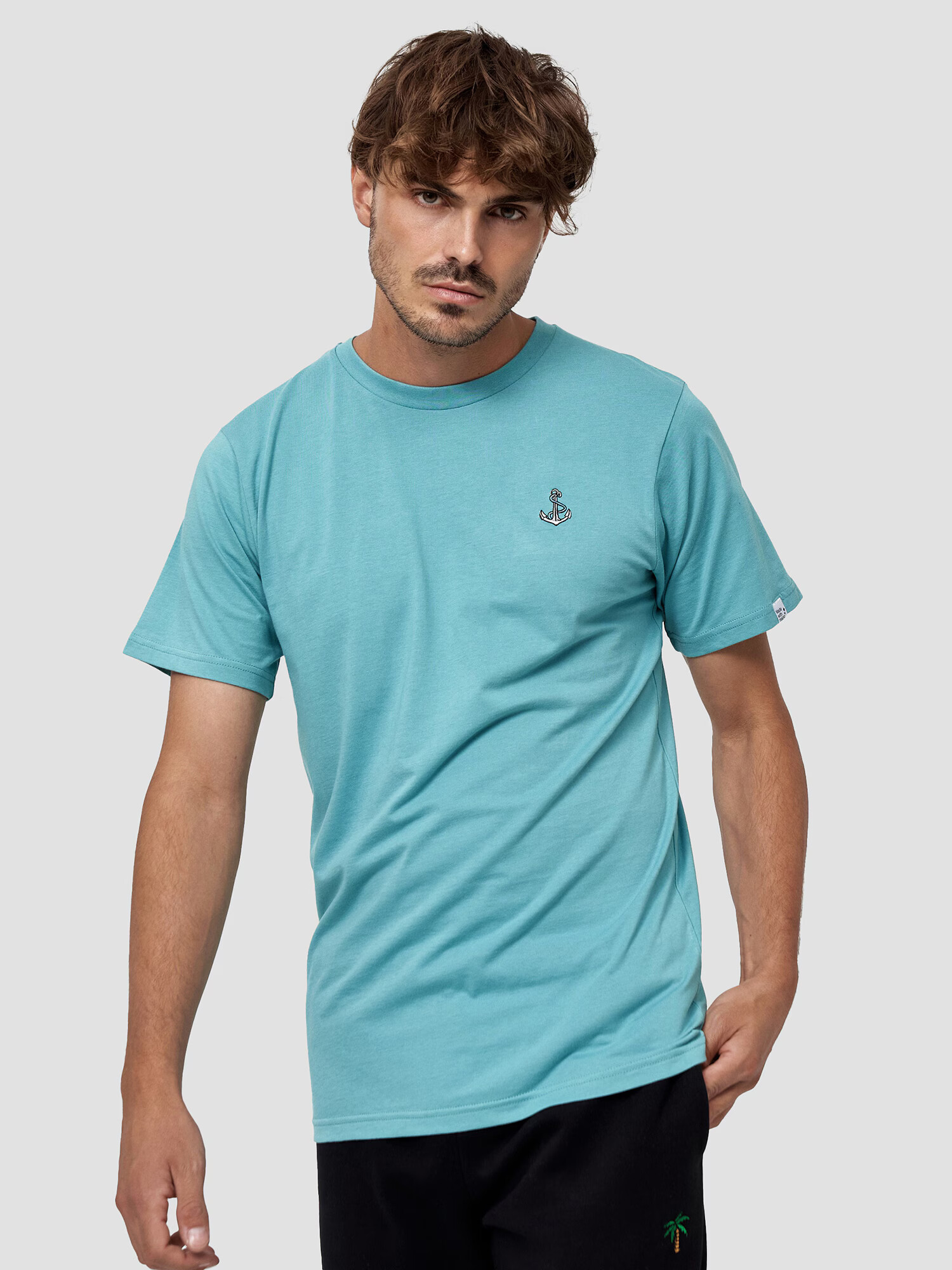 Mikon Tricou 'Anker' albastru aqua - Pled.ro