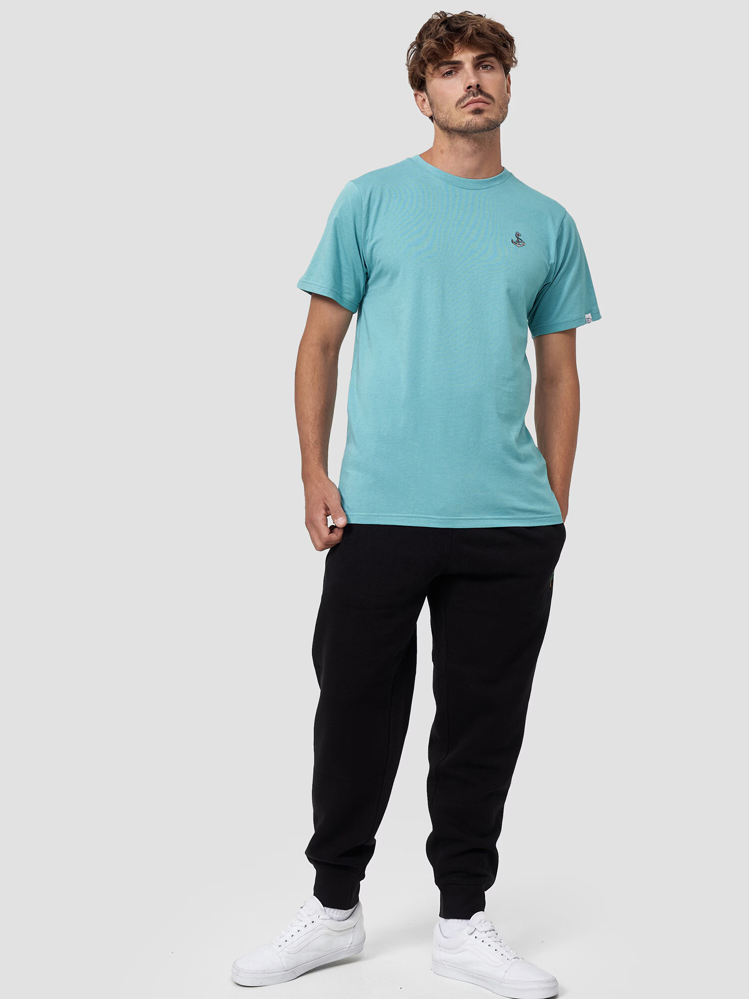 Mikon Tricou 'Anker' albastru aqua - Pled.ro