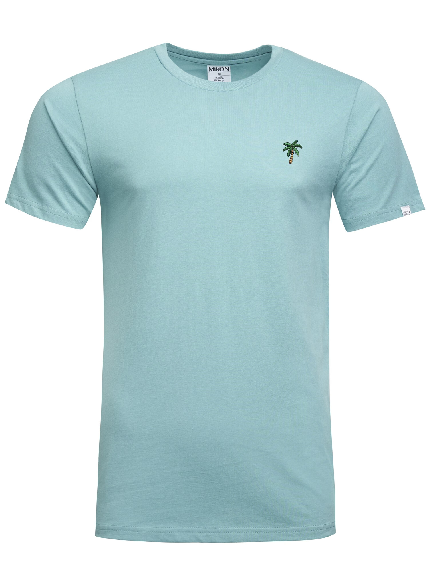 Mikon Tricou 'Palme' albastru aqua - Pled.ro