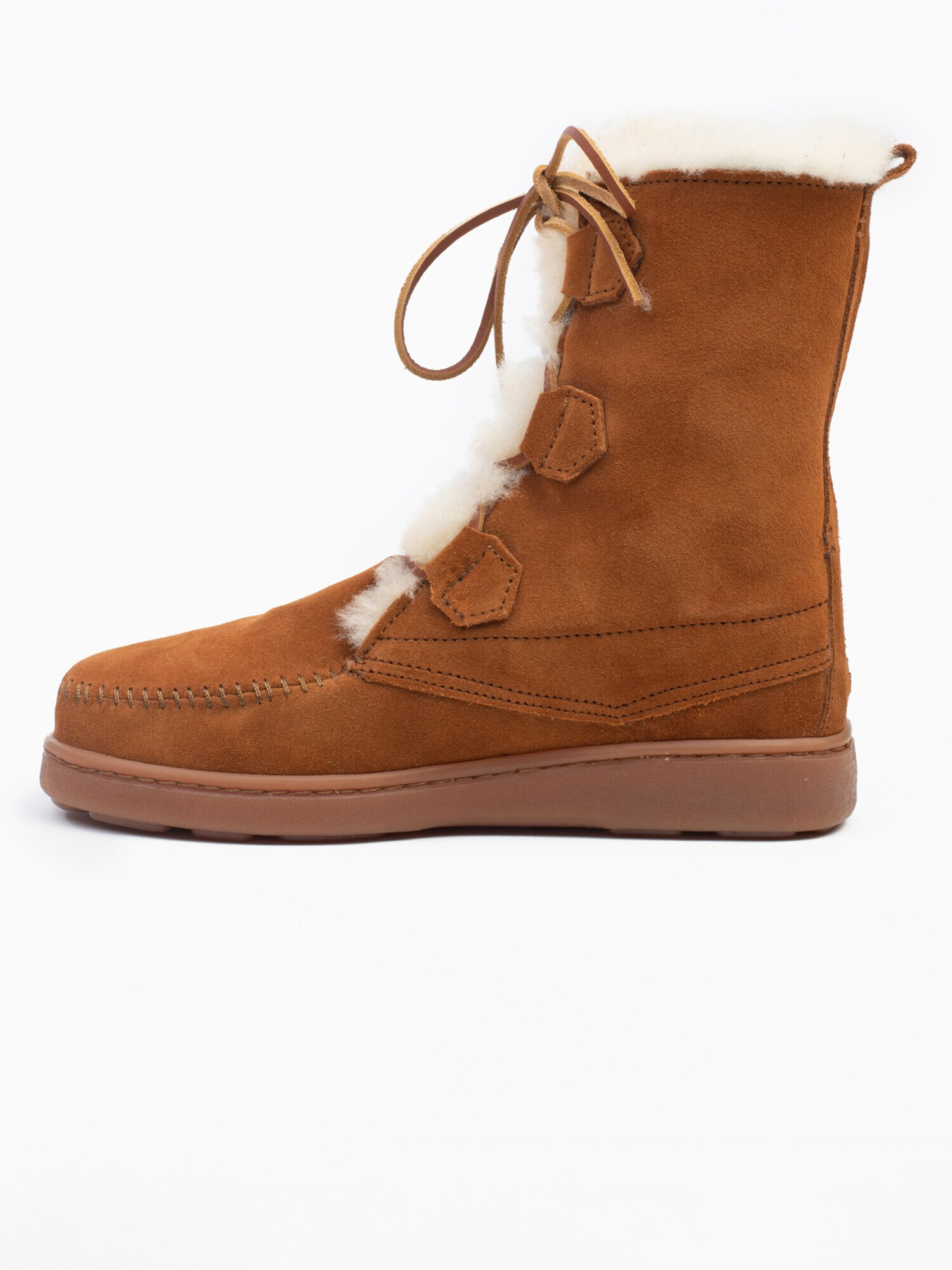 Minnetonka Botine 'Juniper' ecru / maro - Pled.ro