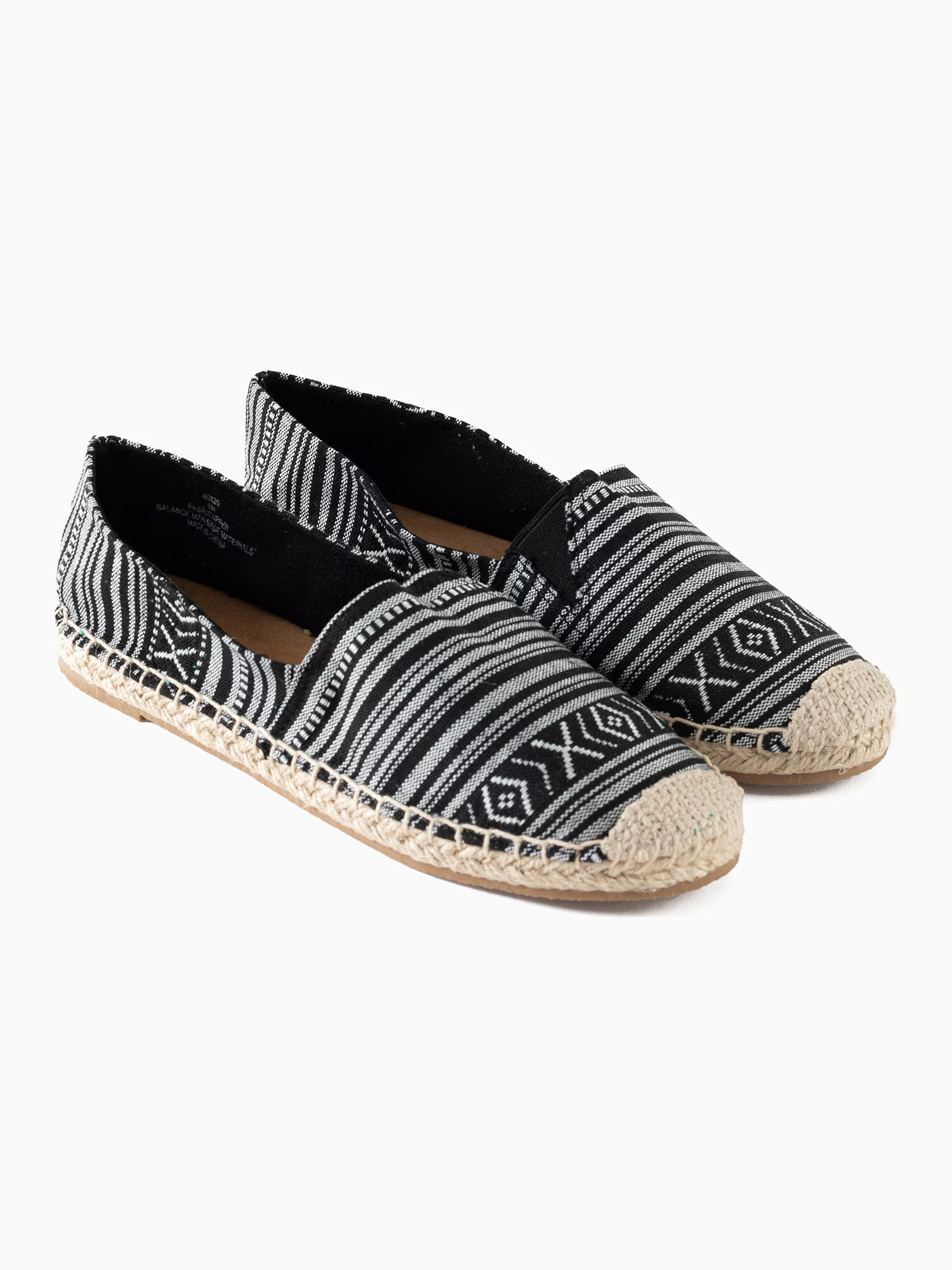 Minnetonka Espadrile negru / alb - Pled.ro