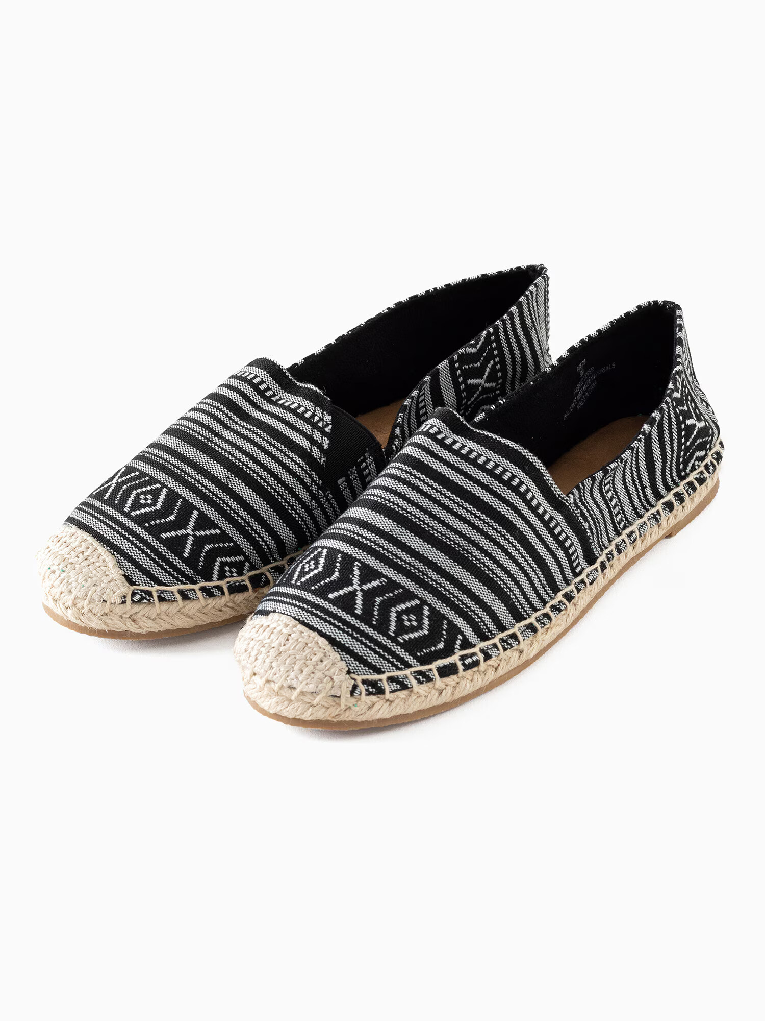 Minnetonka Espadrile negru / alb - Pled.ro