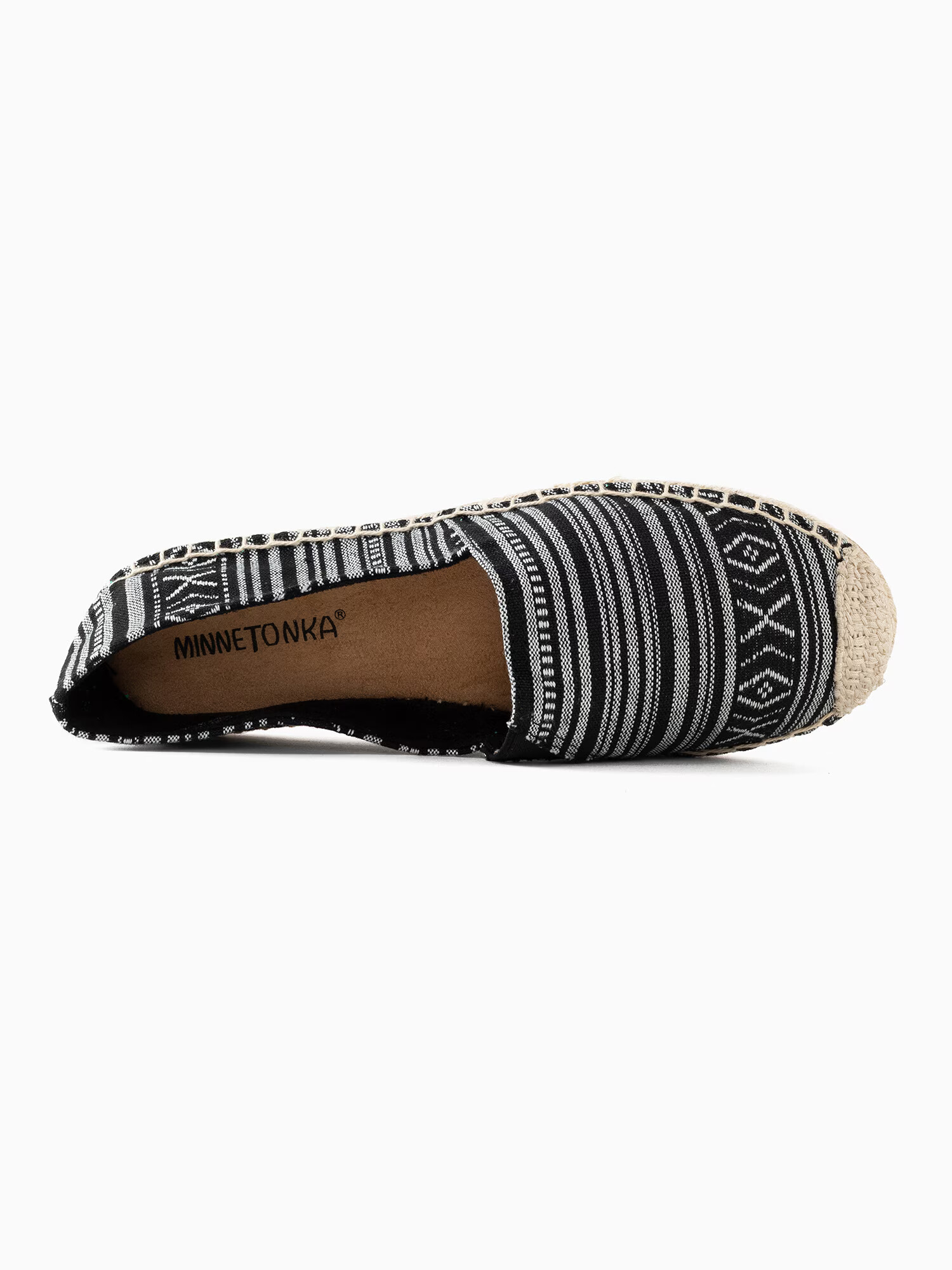 Minnetonka Espadrile negru / alb - Pled.ro