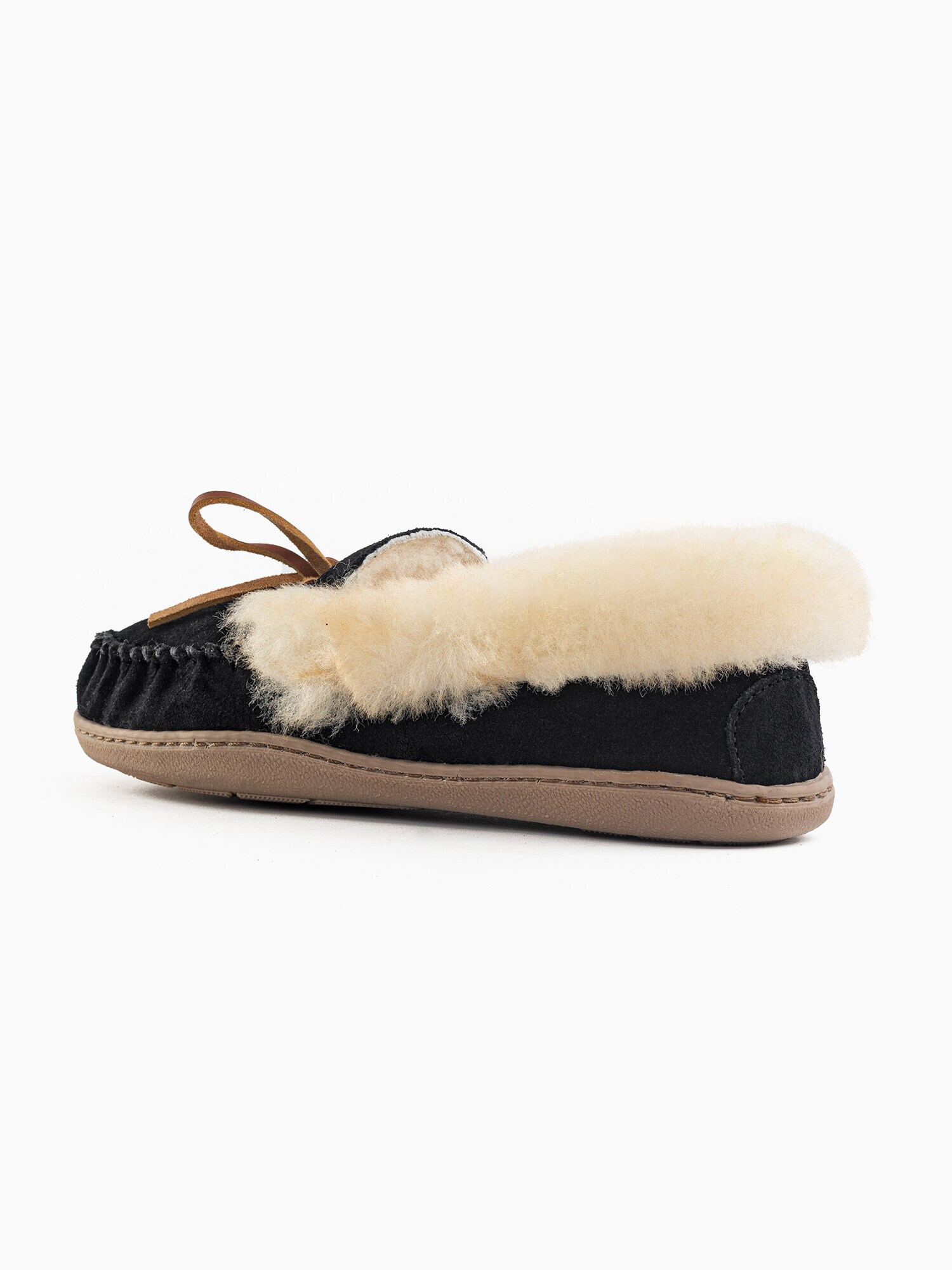 Minnetonka Mocasini 'Alpinsheepskin' crem / maro deschis / negru - Pled.ro