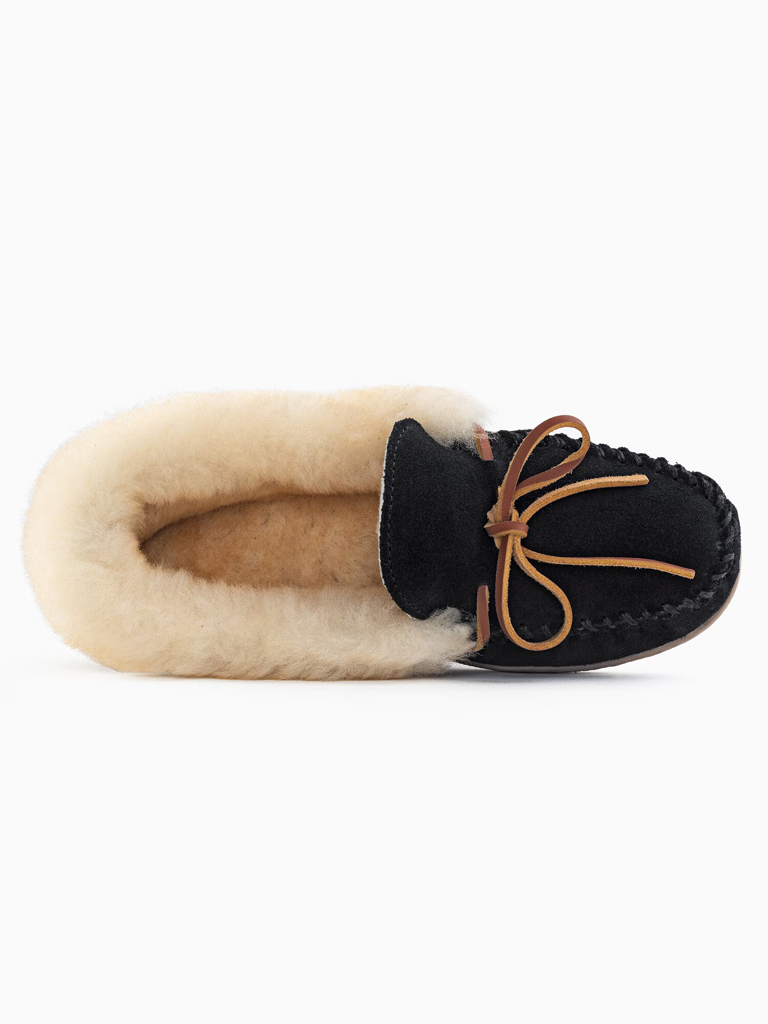 Minnetonka Mocasini 'Alpinsheepskin' crem / maro deschis / negru - Pled.ro