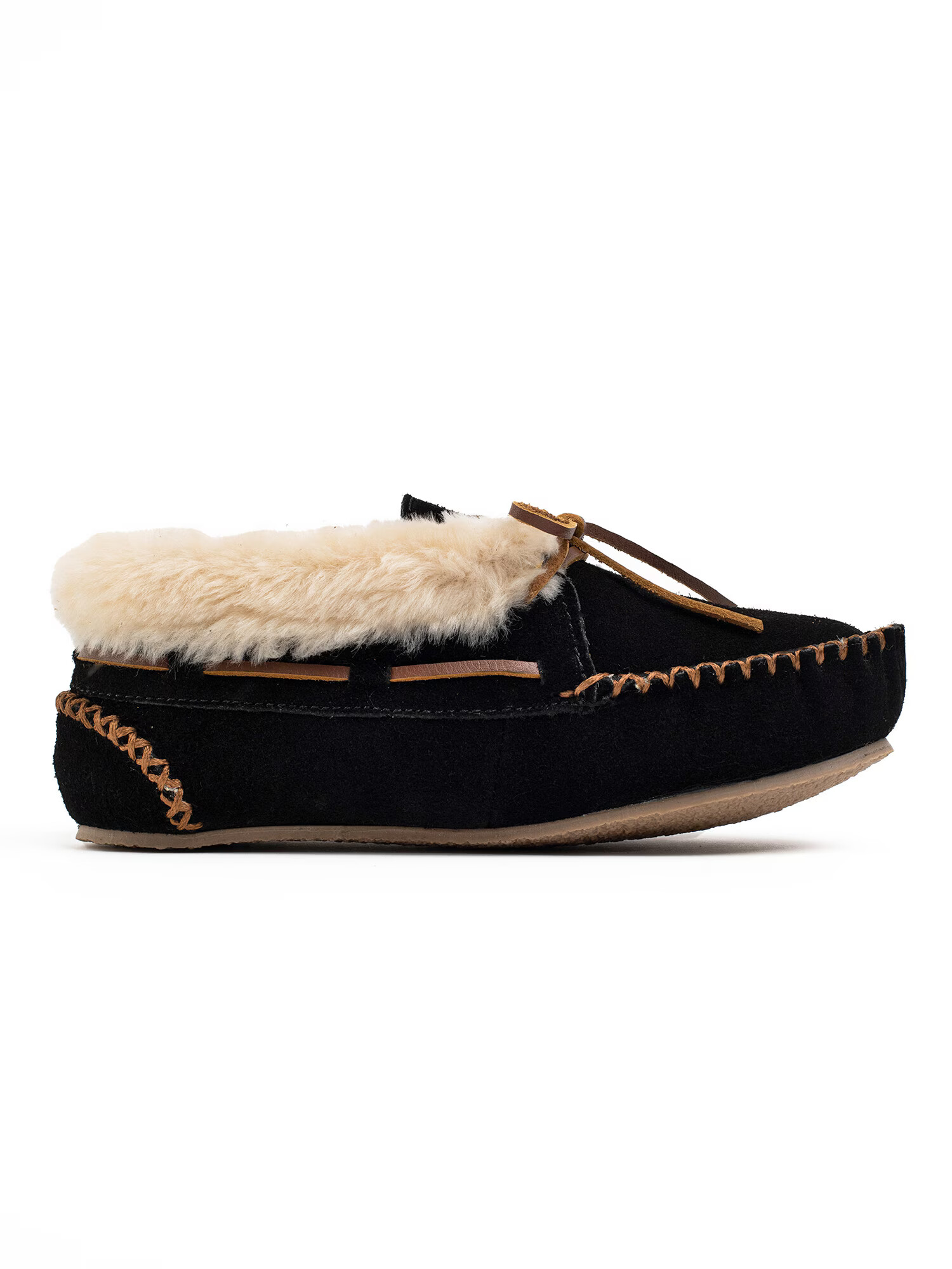 Minnetonka Mocasini 'Chrissy' crem / maro / negru - Pled.ro