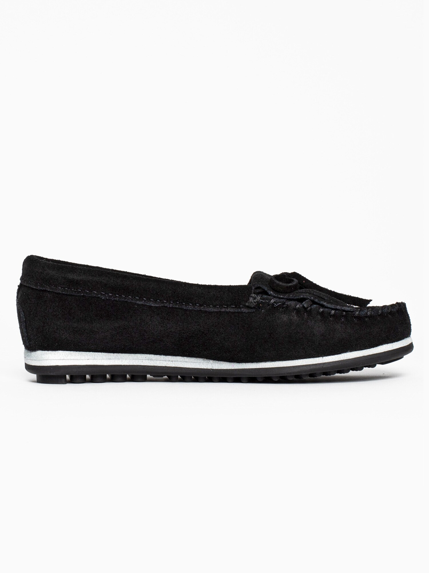 Minnetonka Mocasini 'Kilty plus' negru / alb - Pled.ro