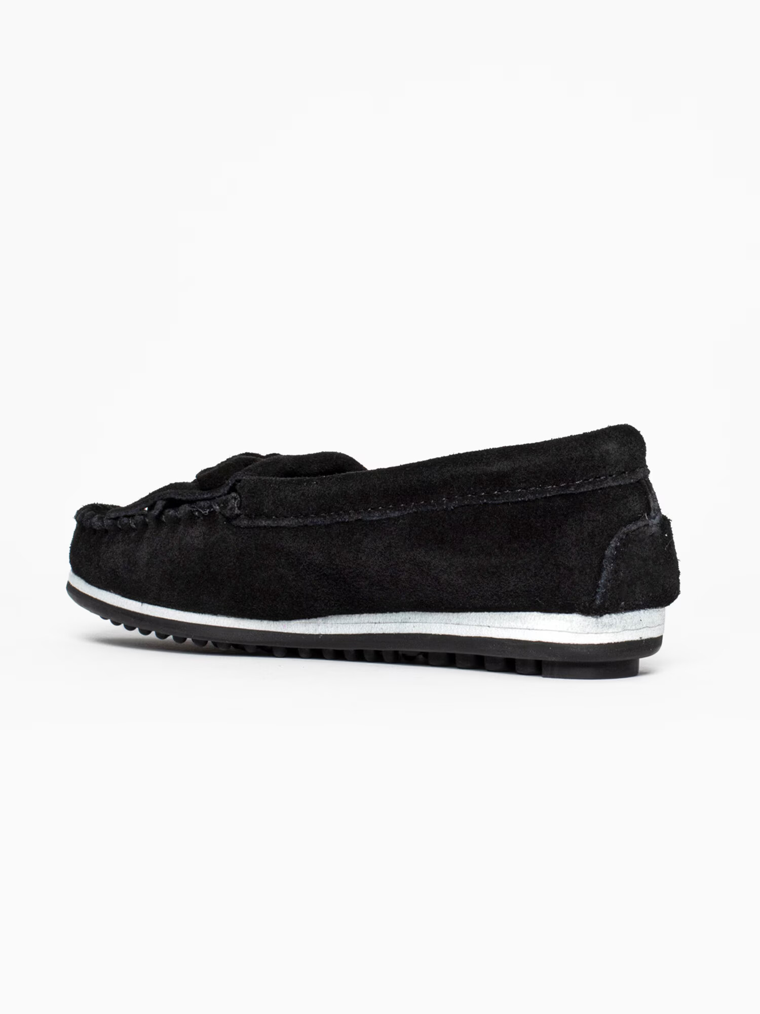 Minnetonka Mocasini 'Kilty plus' negru / alb - Pled.ro